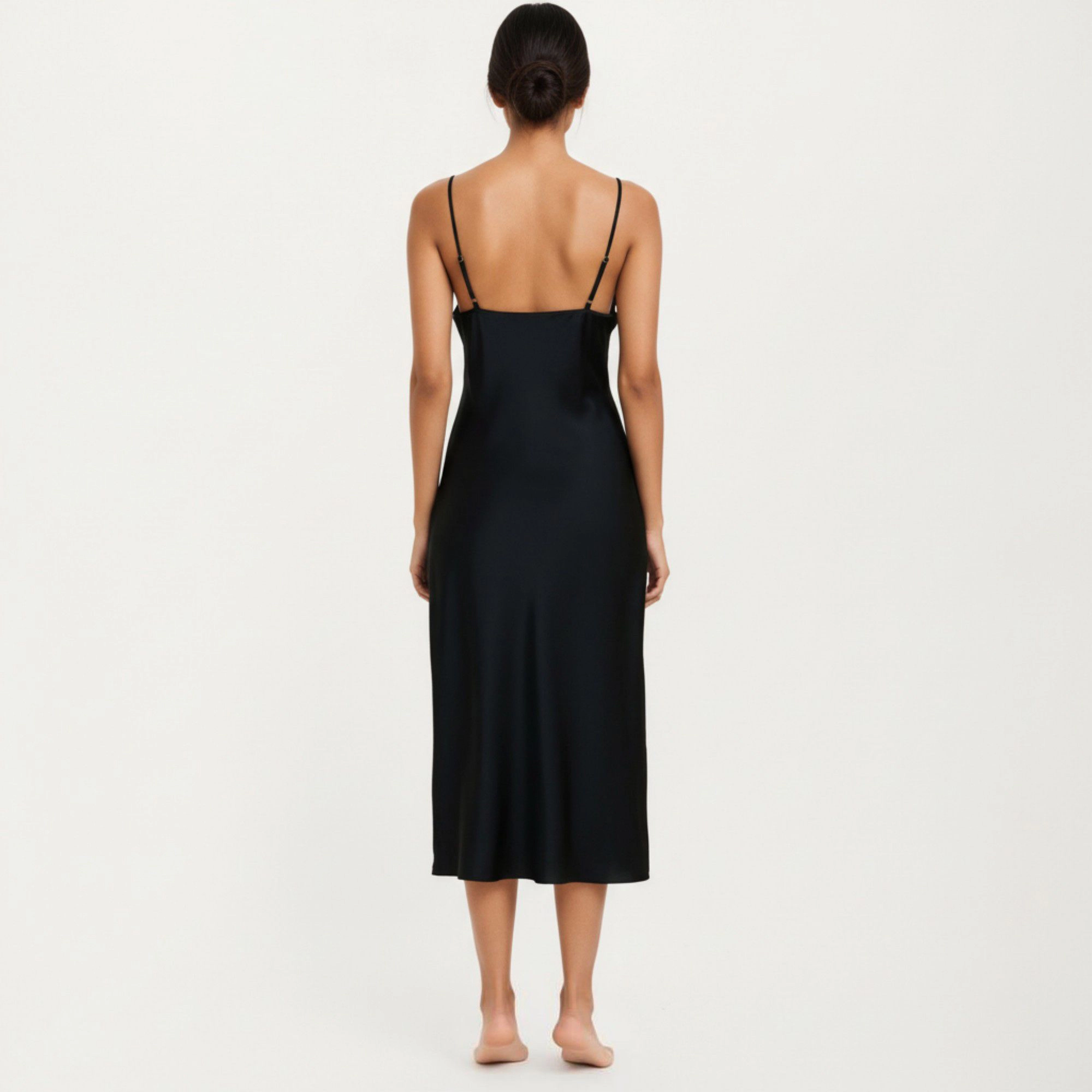 Anna-Kaci Women's Long Slip Sleep Dress Adjustable Strap Midi Nightgown Lightweight Relaxed Fit Sleepwear