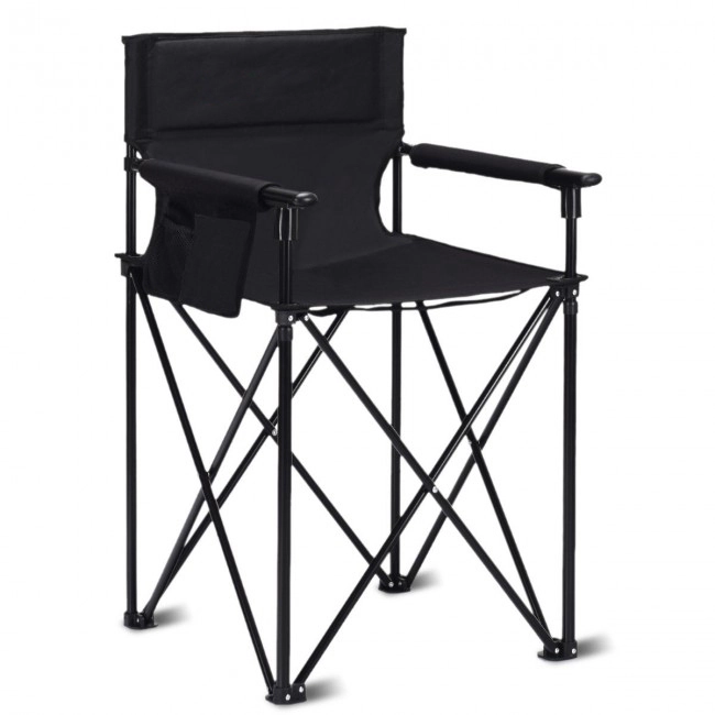 SUGIFT 38.5-in Oversized 252-lb Capacity High Folding Camping Chair with Detachable Armrests and Cup Holder
