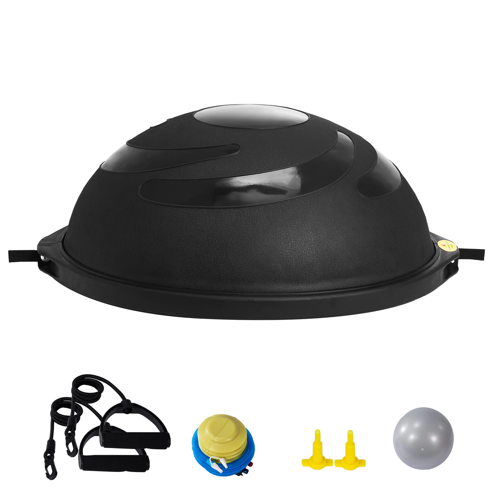 HONGGE Half Exercise Ball Trainer Balance Stability Yoga with Resistance Bands & Foot Pump
