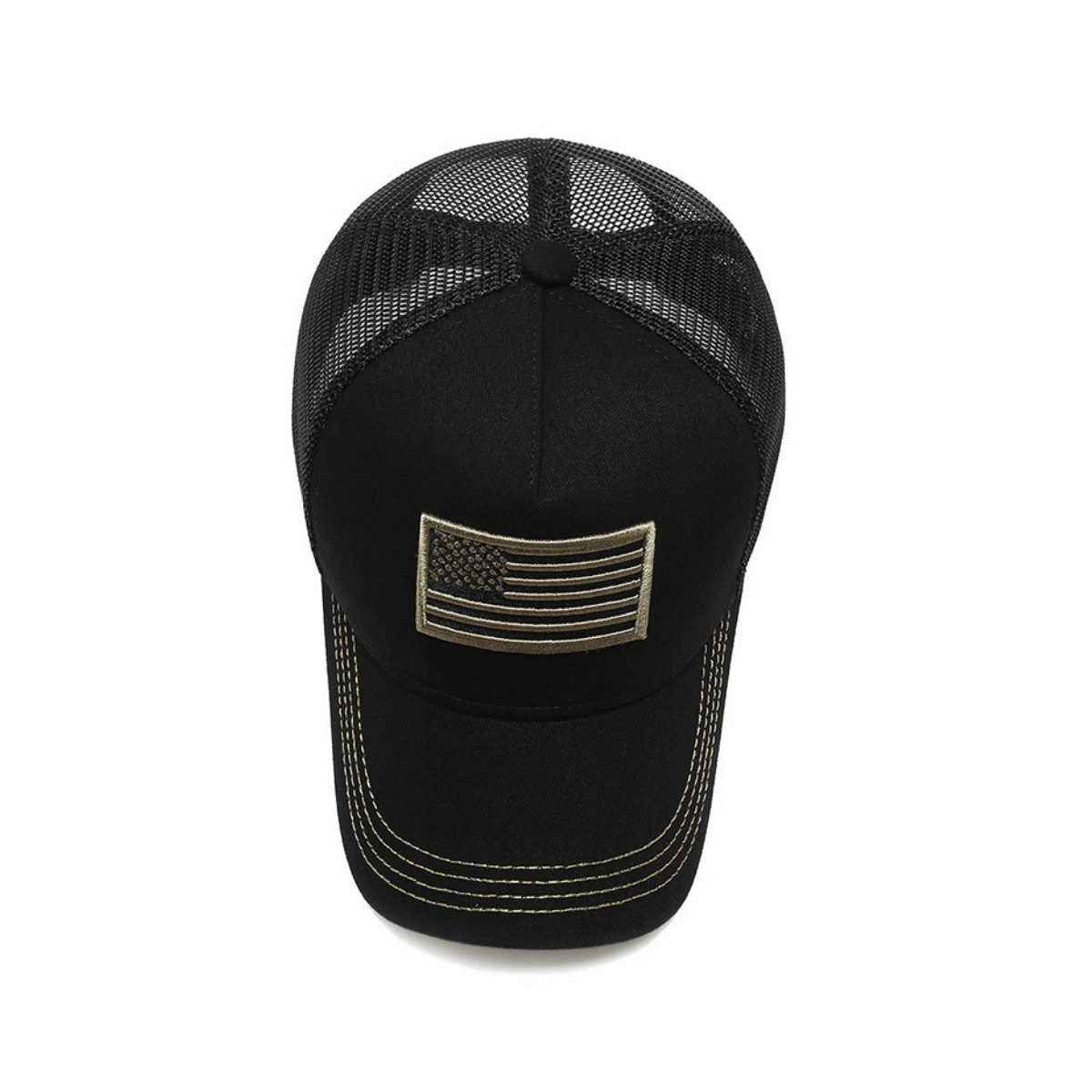 JupiterGear Unisex American Flag Trucker Hat with Adjustable Strap