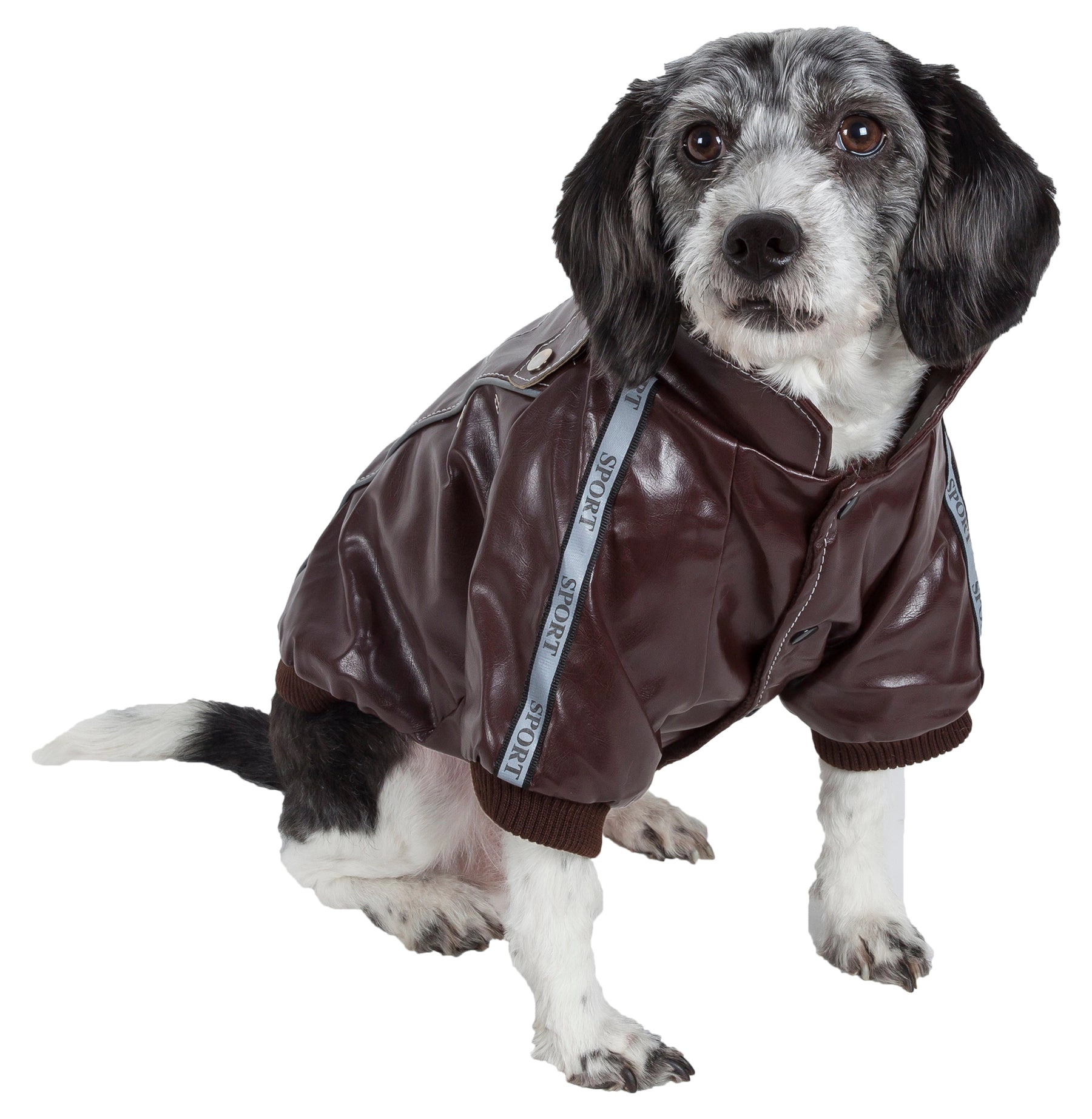 Pet Life ® Wuff-Rider Fashion Suede Stitched Pet Coat
