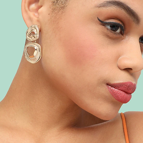 SOHI Women's Blue Erosion Drop Earrings, Color: Gold - JCPenney