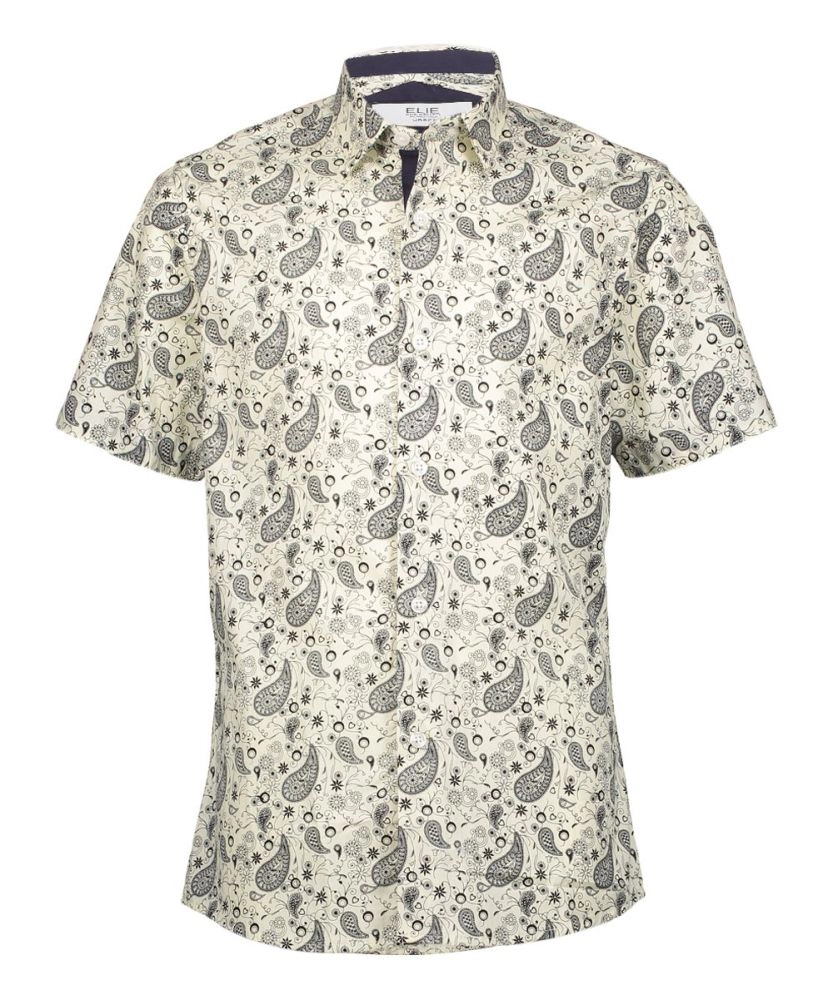 Elie Balleh Boys Slim Fit Paisley Shirt