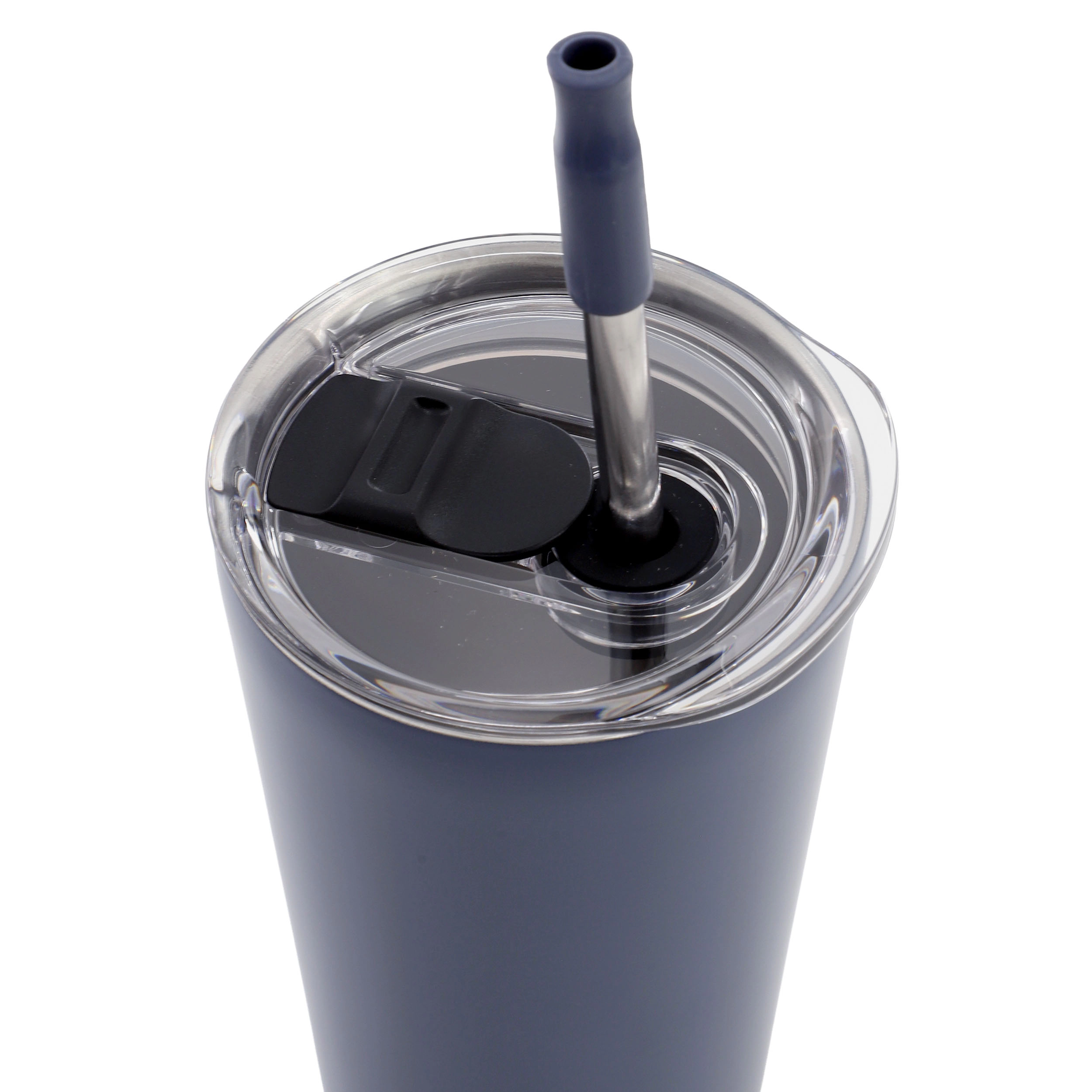 Mr. Coffee Java Quest 4-Piece Set 16 Ounce Double Wall Stainless Steel Tumbler with Stainless Steel Straw