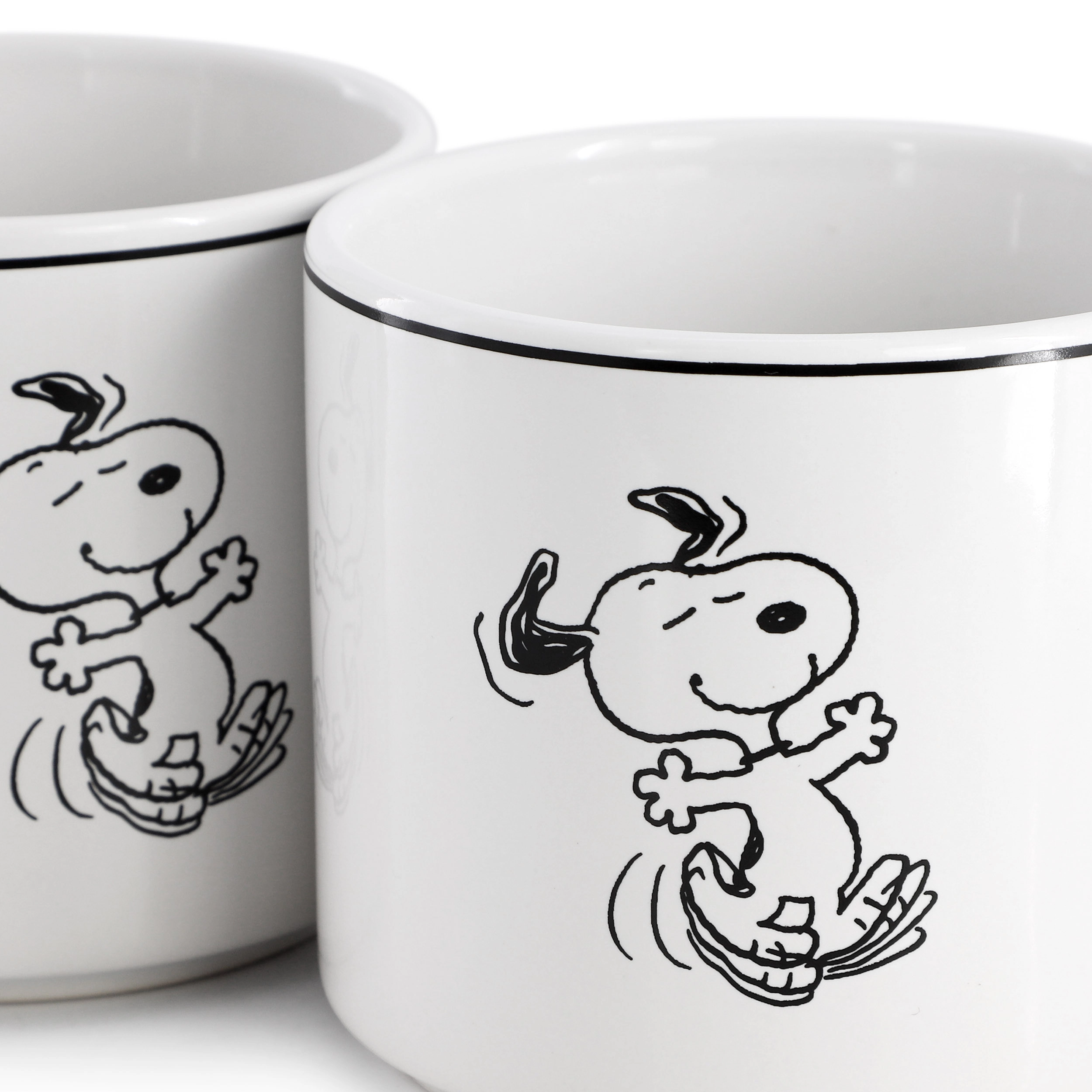 Peanuts Best Day Ever 4 Piece 16 Ounce Stoneware Mug Set in White