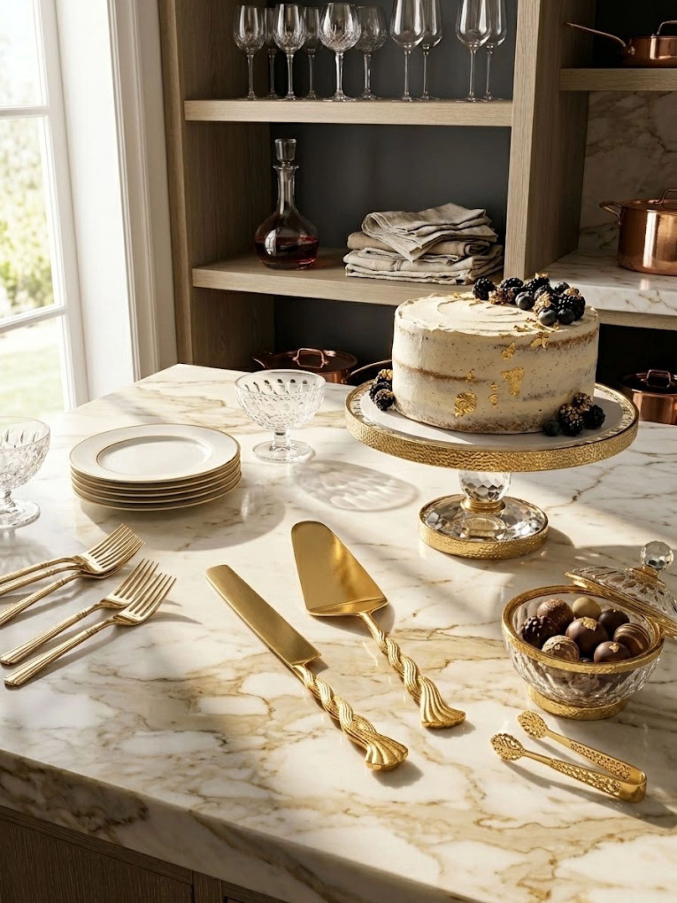 GAURI KOHLI Santiago Cake Servers