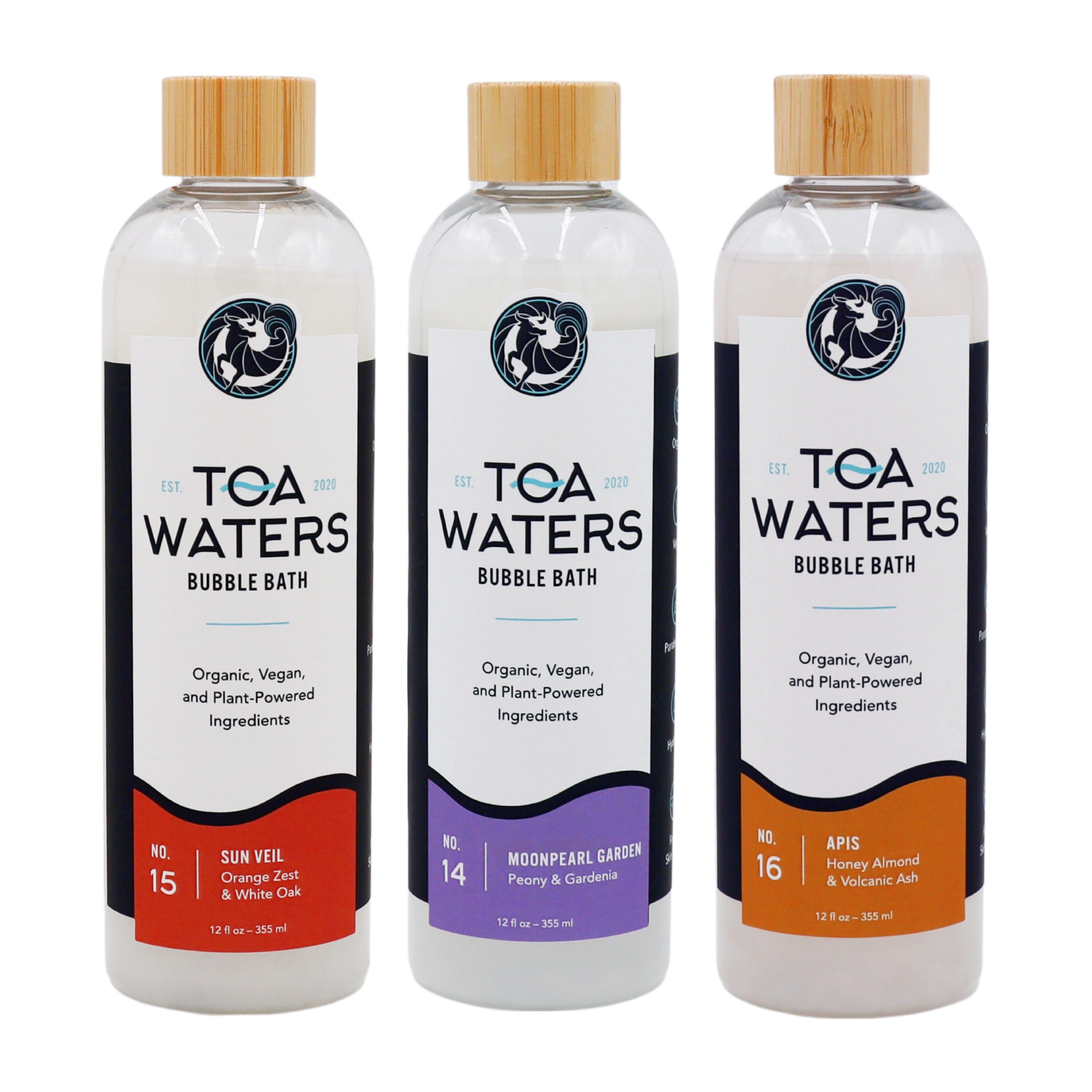 TOA Waters Unisex Bubble Bath Series - Garden of Light - 3 Pack