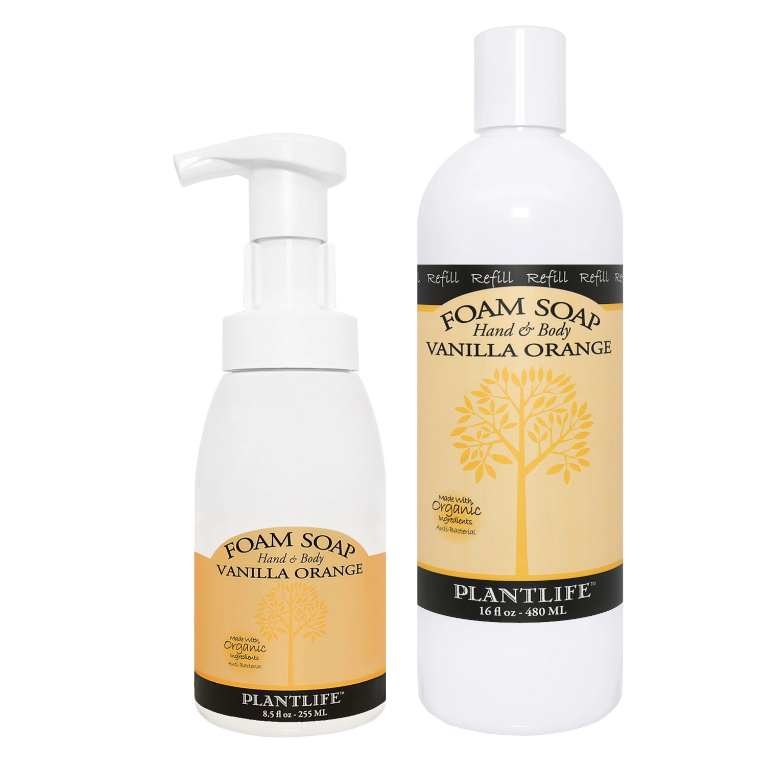 Plantlife Vanilla Orange Hand & Body Foam Soap Refill