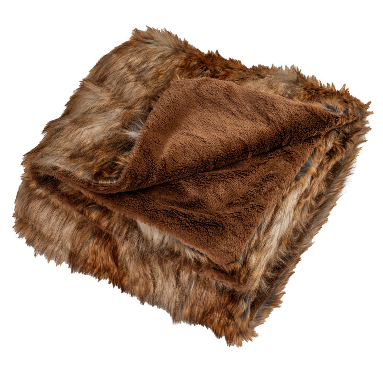 SUGIFT Golden Yellow 60-in by 80-in 540-GSM Faux Raccoon Fur Throw Blanket with PV Fleece Reverse