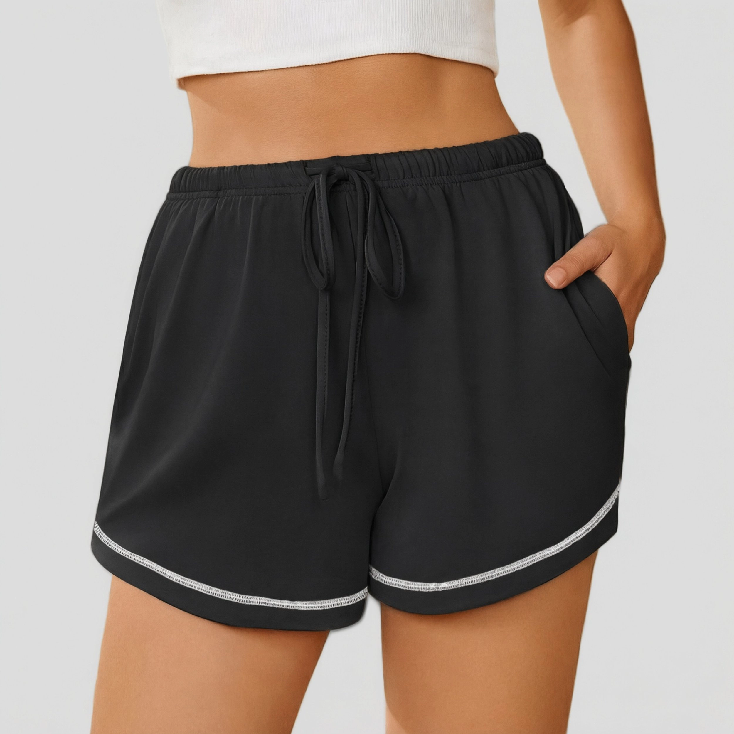 Ekouaer Pajama Shorts for Women Soft Sleep Casual Lounge Pants Comfy Pj with Pockets