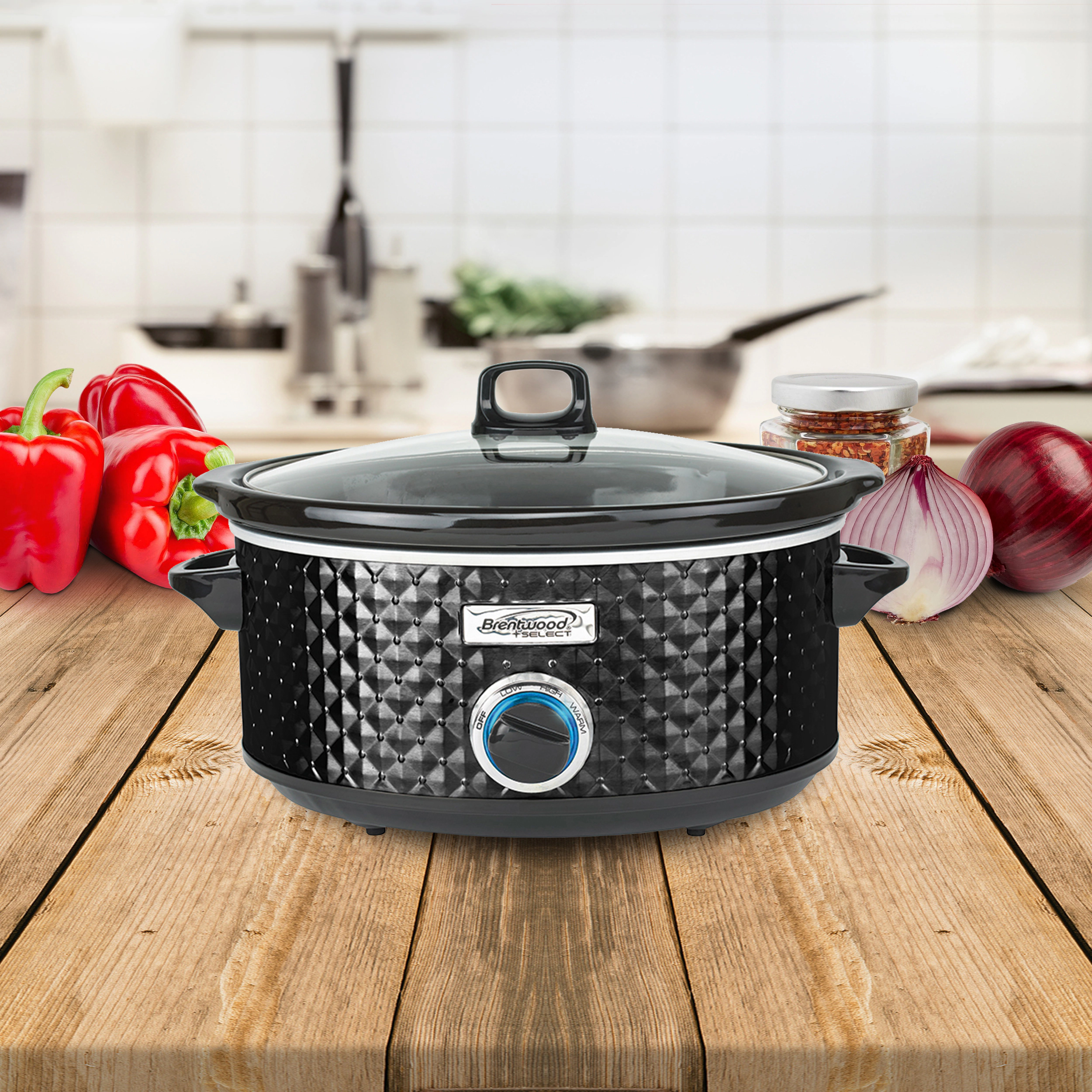 Brentwood Select 7 Quart Slow Cooker Red