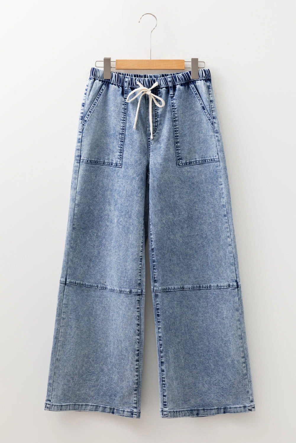 Threaded Pear Women's Abigail Drawstring Elastic Waistband Jeans