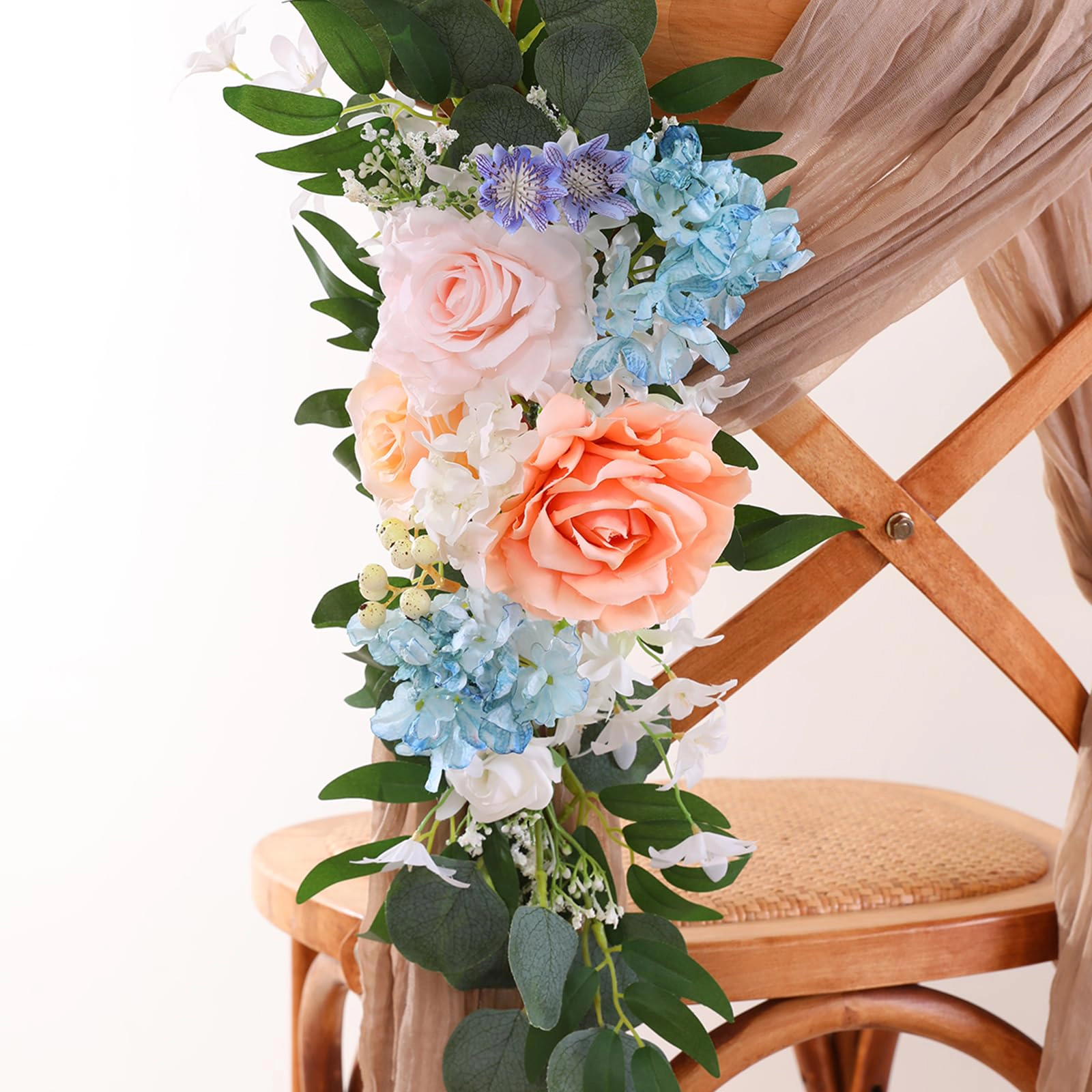 PUPWE Forest Green Artificial Flowerbo Box Set For Wedding Bouquet Home Decor