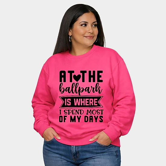 Simply Sage Market - At The Ballpark -  Women's Plus Sized Graphic Sweatshirt