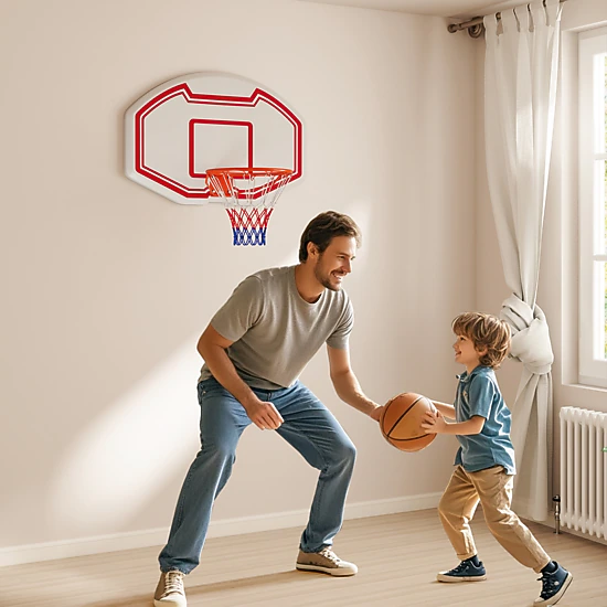 SUGIFT Large Shatter-proof Backboard Wall Mounted Basketball Hoop 18-in ...