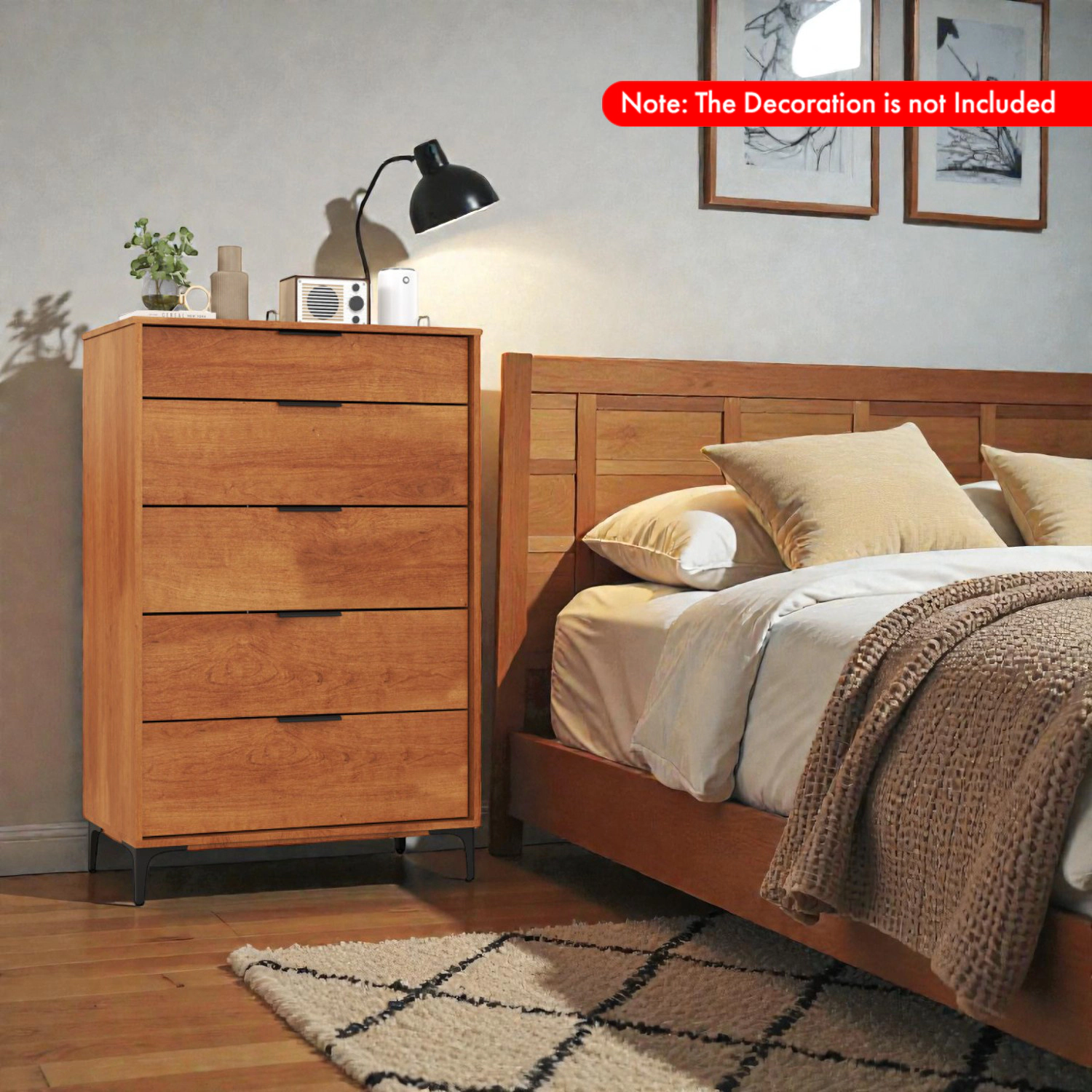 Hivvago Multi-Functional 5-Drawer Chest for Home Organization