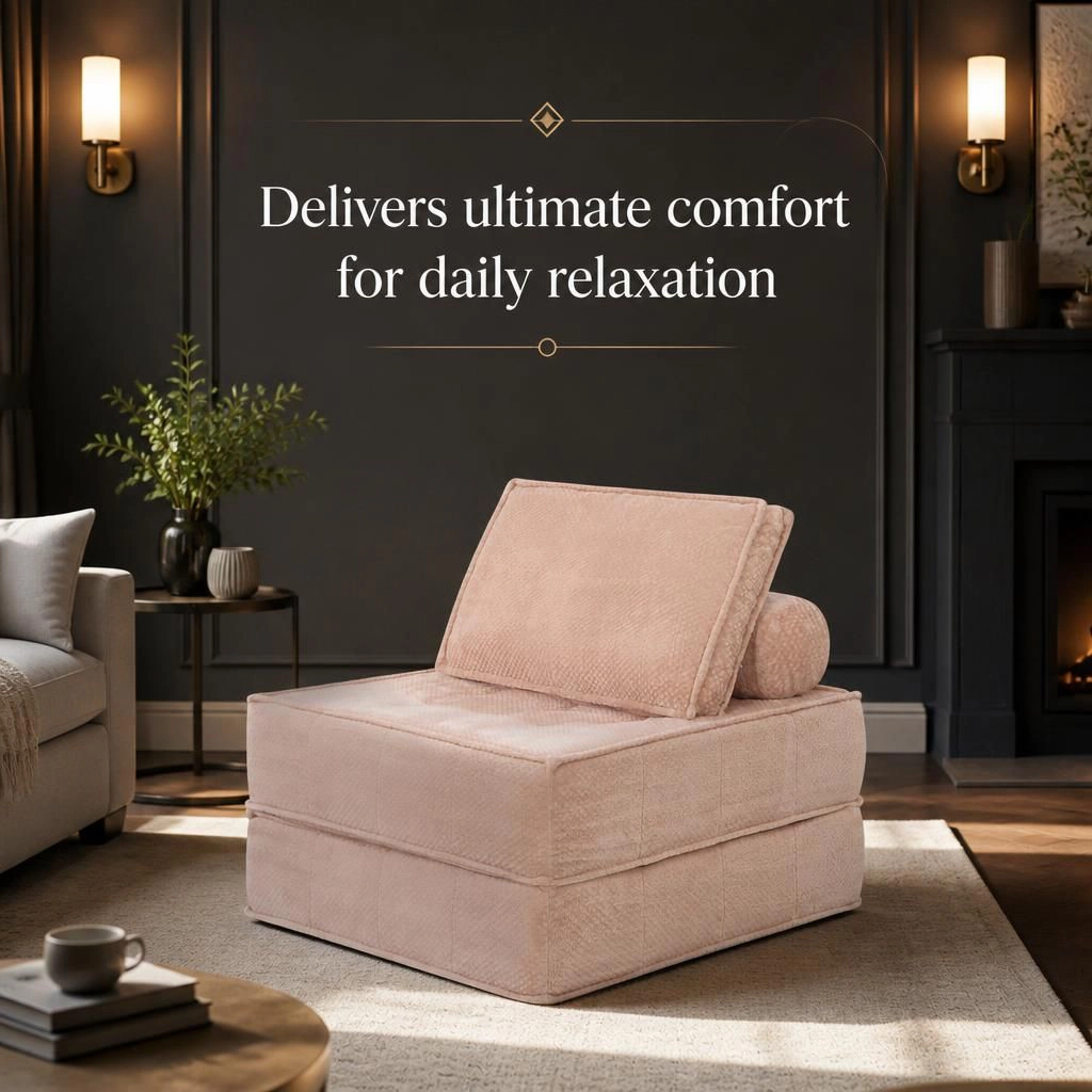 GOODSILO Comfortable Soft Fabric Single Seat Bean Bag Lazy Sofa Chair