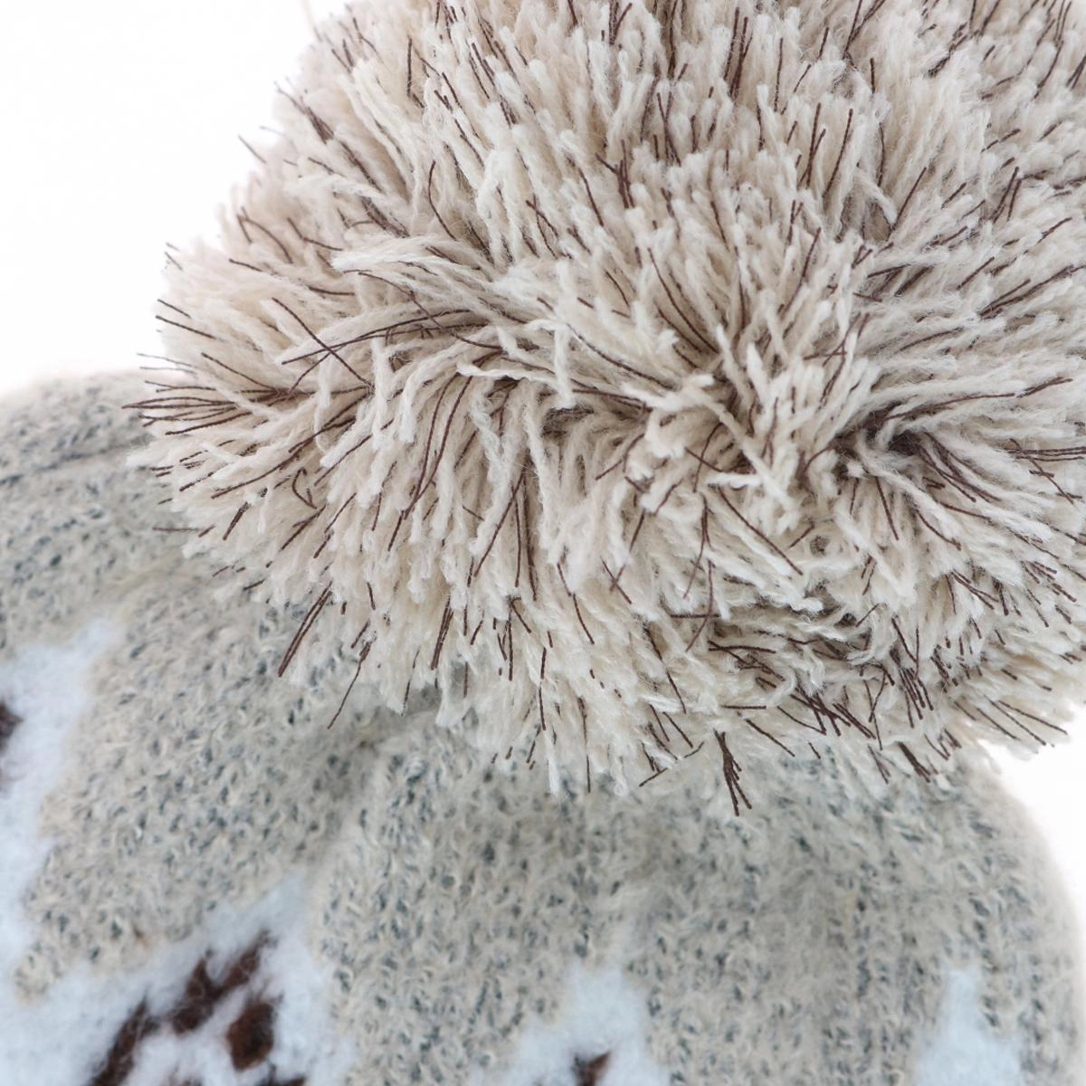 Grand Sierra Women's Winter Pattern Boucle Beanie Pom Hat