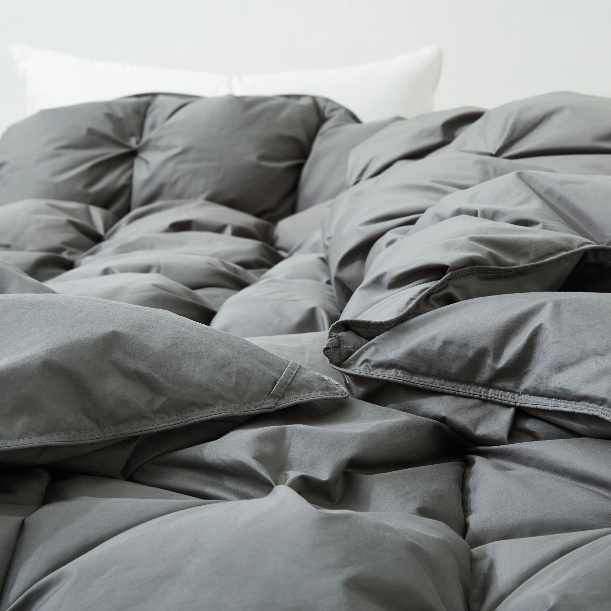 Peace Nest Hotel Quality All Season Goose Down Fiber Comforter Duvet Insert with Cotton Blend Shell