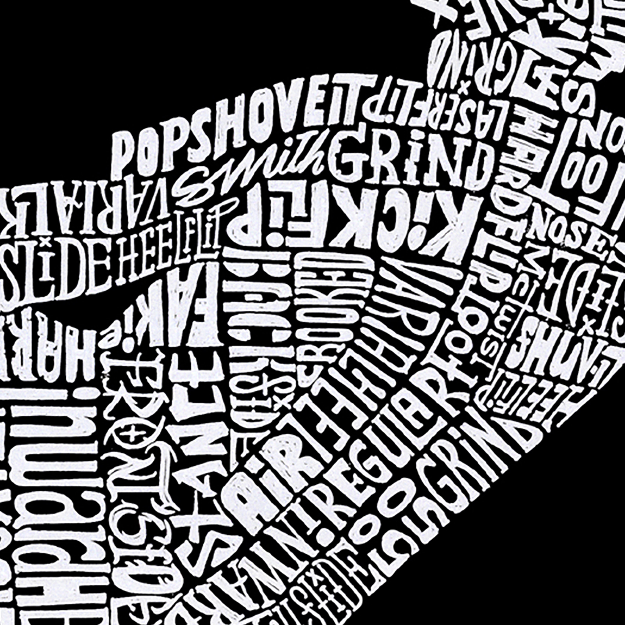 LA Pop Art Men's Word T-Shirt - Skateboard