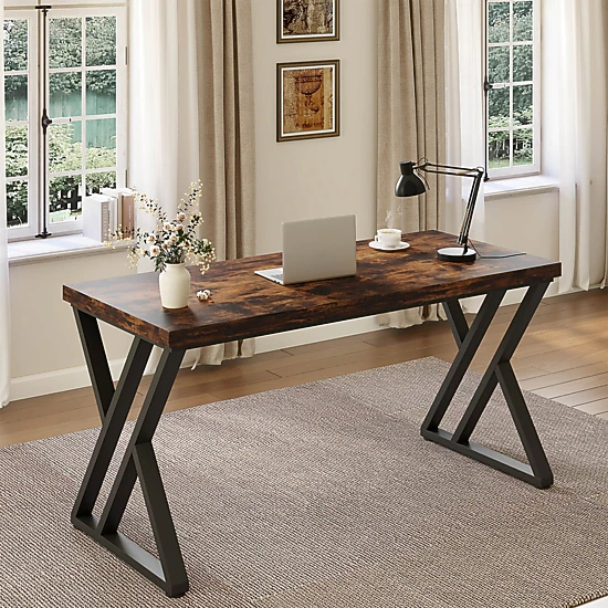 Tribesigns Heavy-Duty Computer Desk, 55" Simple  Study Desk Writing Table