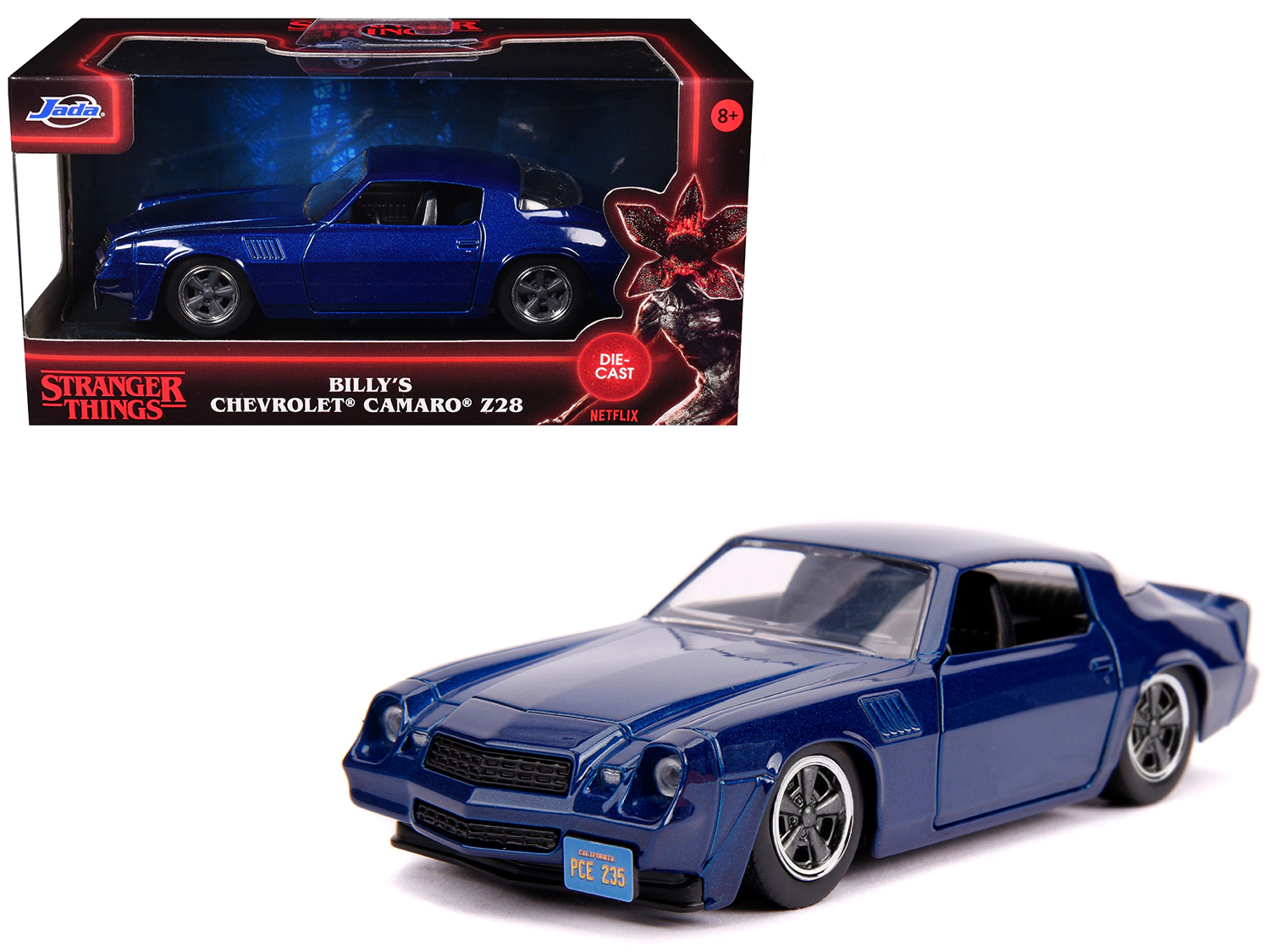 Jada Billy's Chevrolet Camaro Z28 Metallic Dark Blue "Stranger Things" (2016) TV Series "Hollywood Rides" 1/32