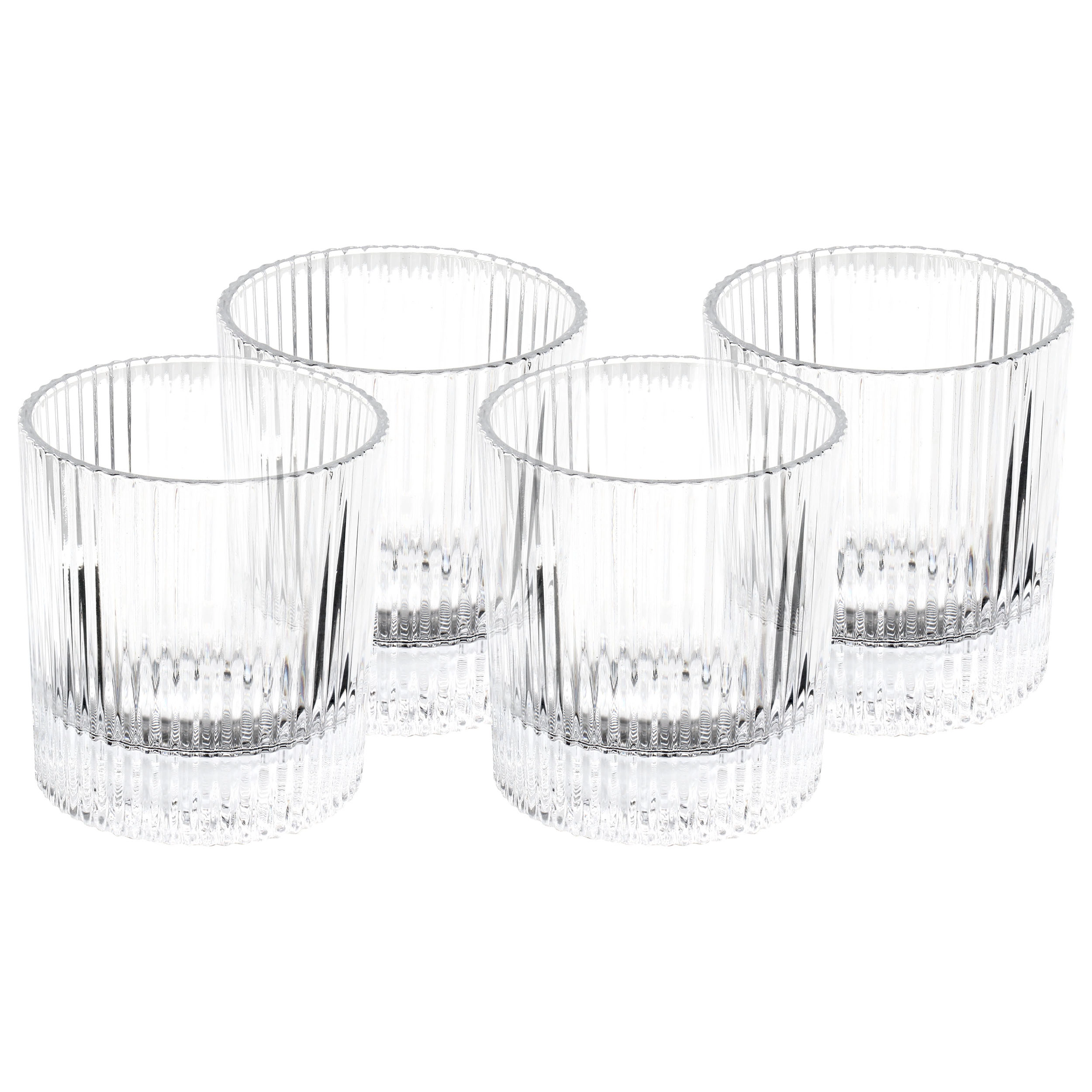 Gibson Home Acropolis 5 Piece Decanter and Double Old Fashioned Glasses Set