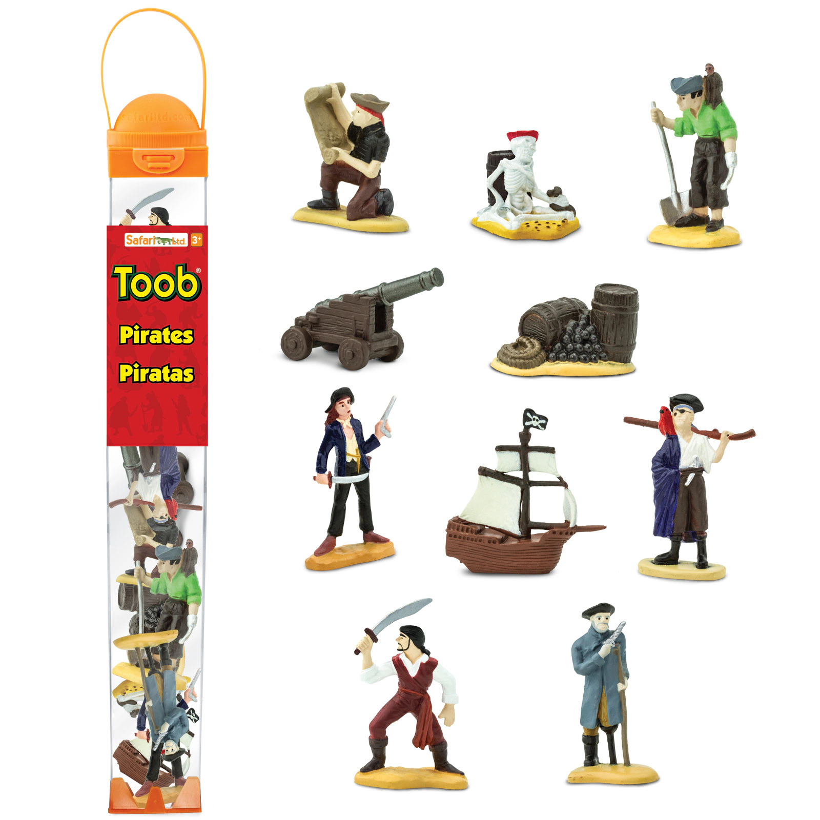 Safari Ltd. - Pirate TOOB - contains 10 Mini Figurines