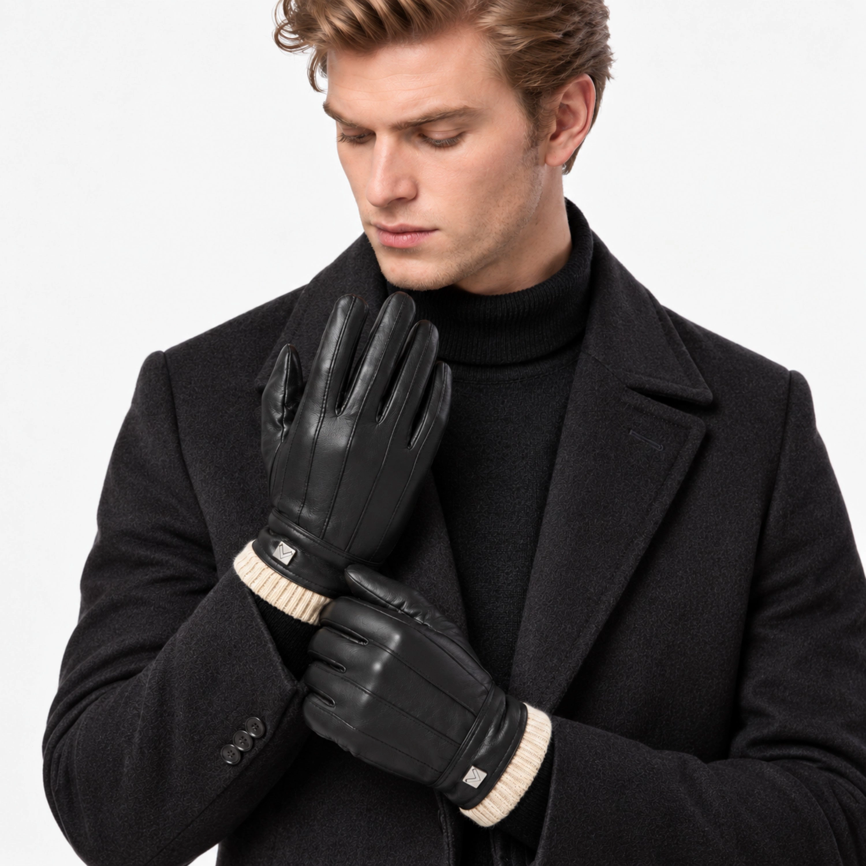 Gallery Seven Men's Touchscreen Lined Winter Gloves