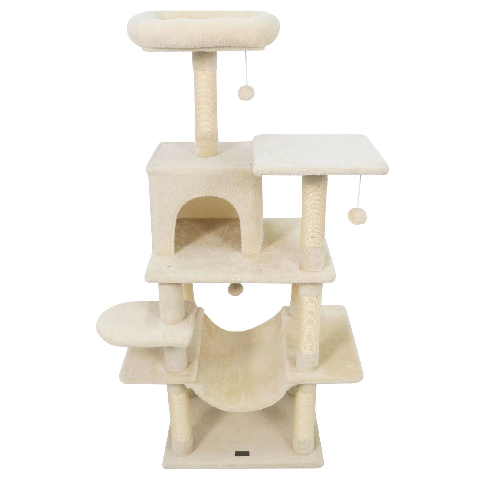 SlickBlue 58" Cat Tree Tower with Condo, Hammock & Scratching Posts