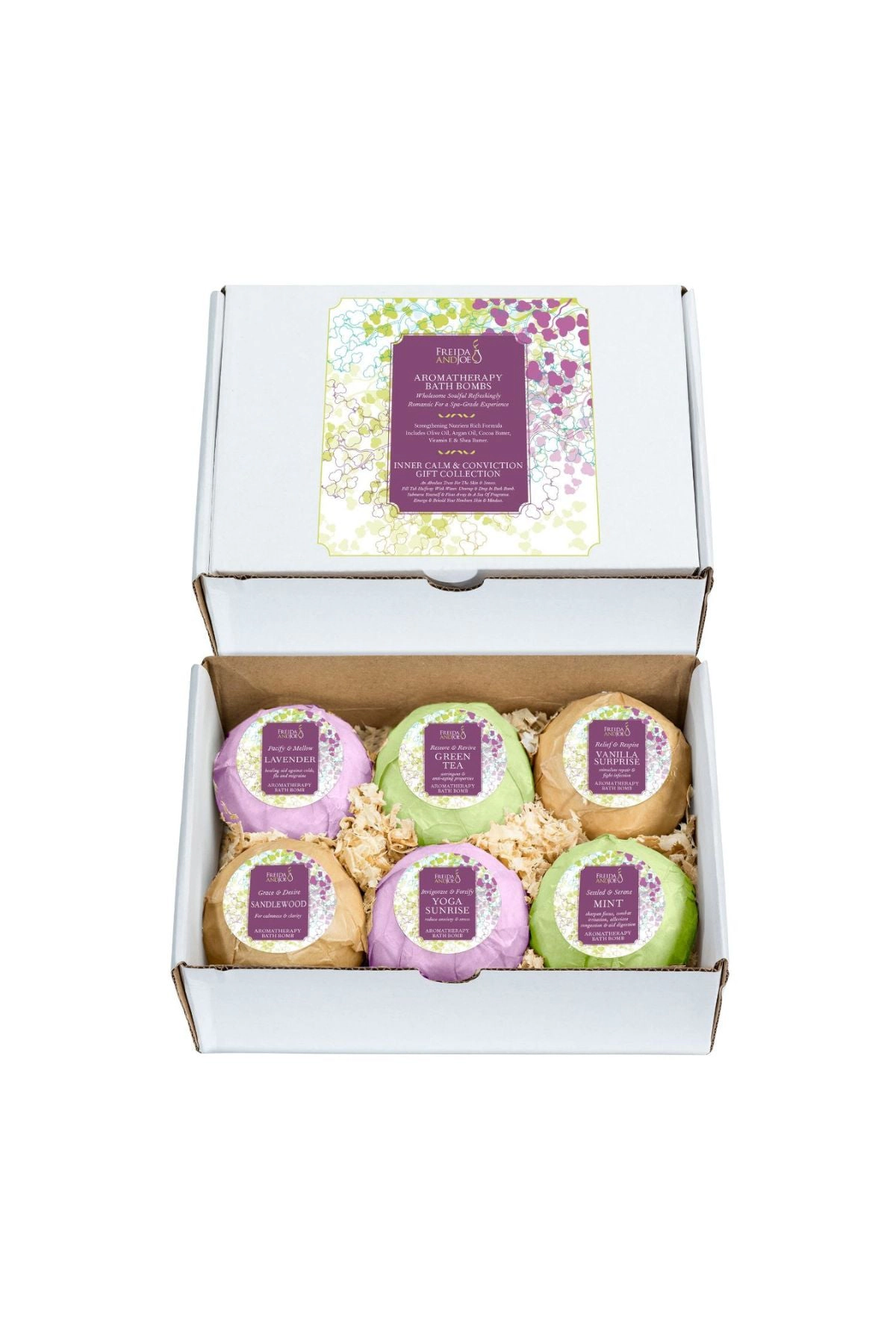 Freida and Joe Women  Aromatherapy 6 Piece Large Bath Bombs Gift Set