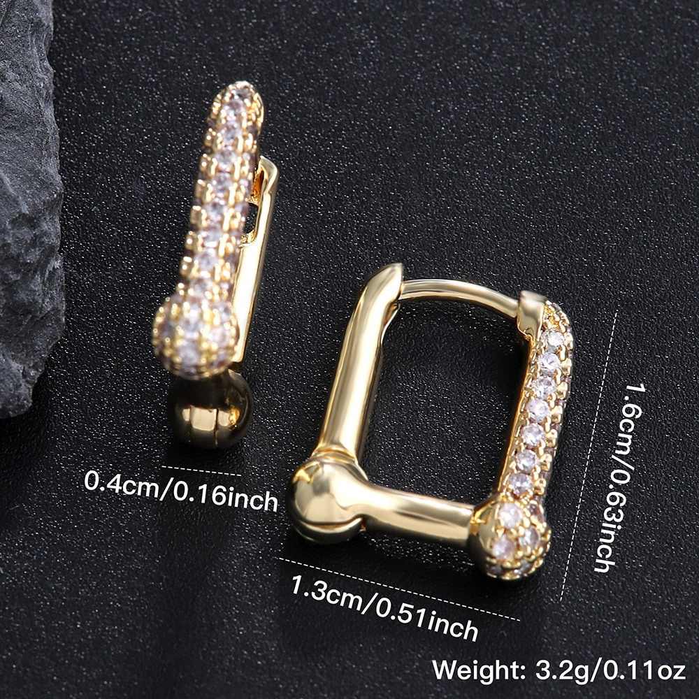 U-Shape Huggie Hoop Earrings for Women