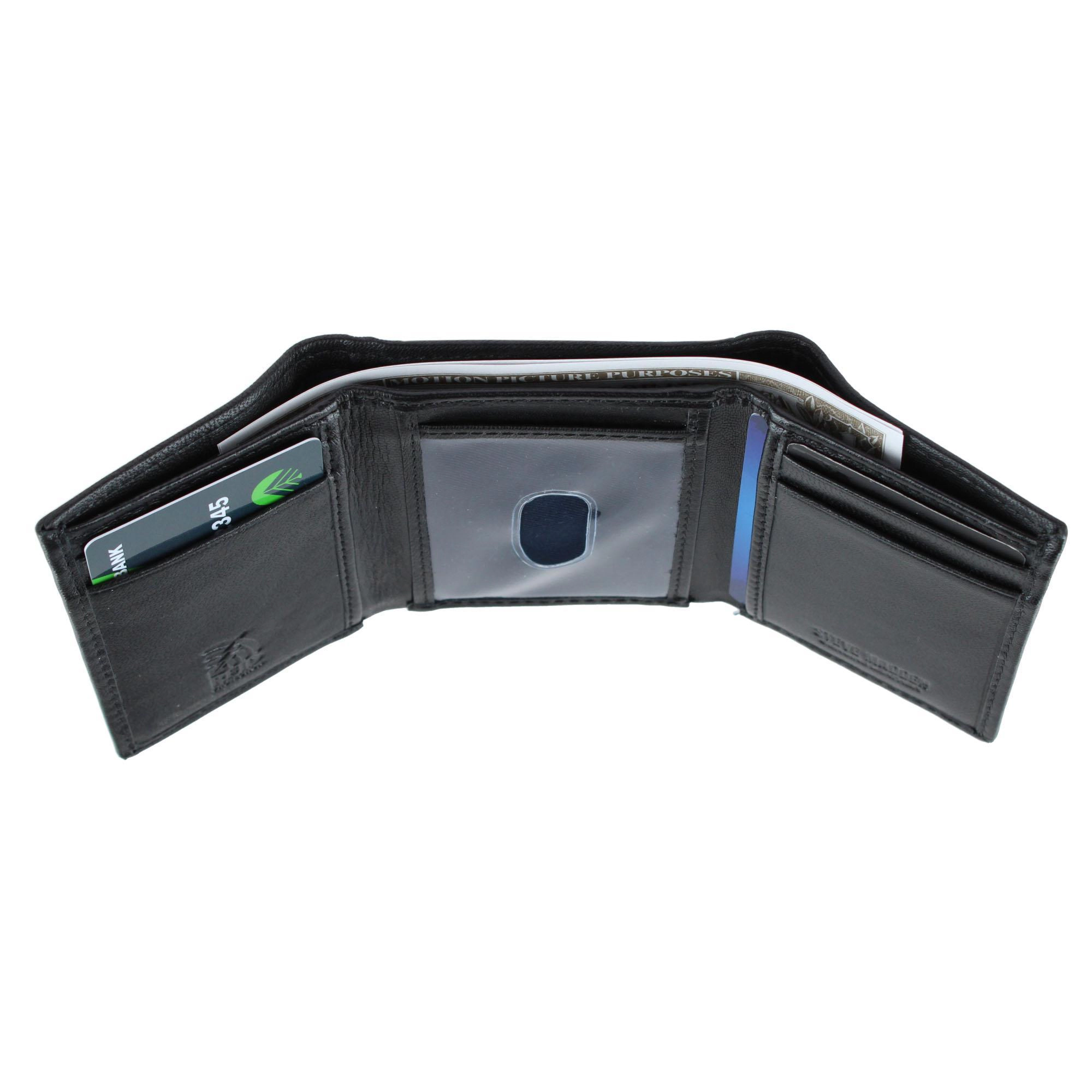 Steve Madden Men's Glove Leather RFID Trifold Wallet