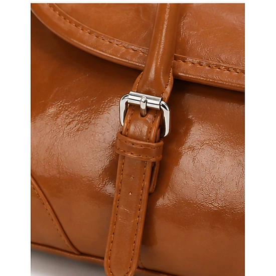 Alilang Women's Vintage Oil-Wax Finish East-West Shoulder Bag