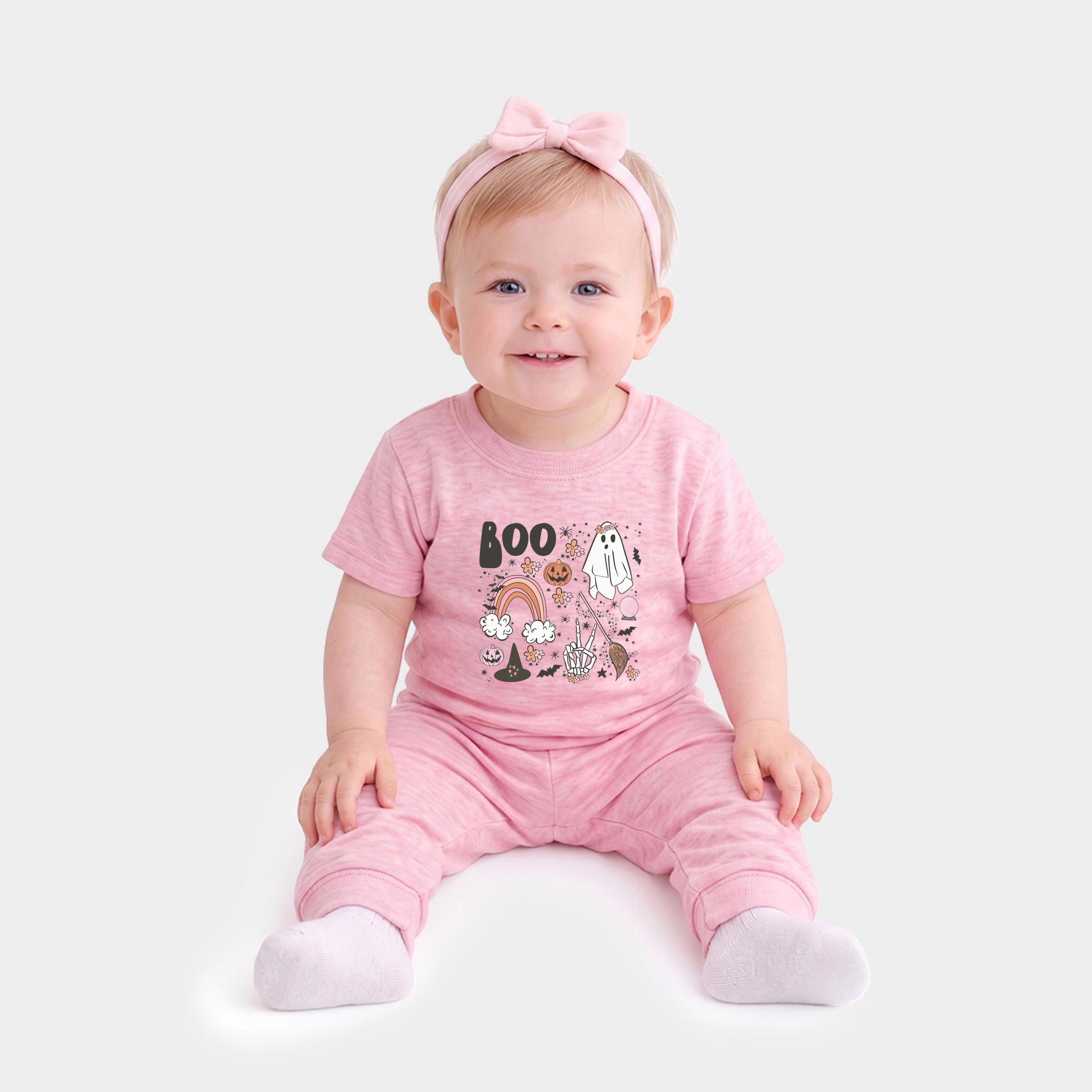 The Juniper Shop - Infant Jogger Pant Crew Set Halloween Cluster