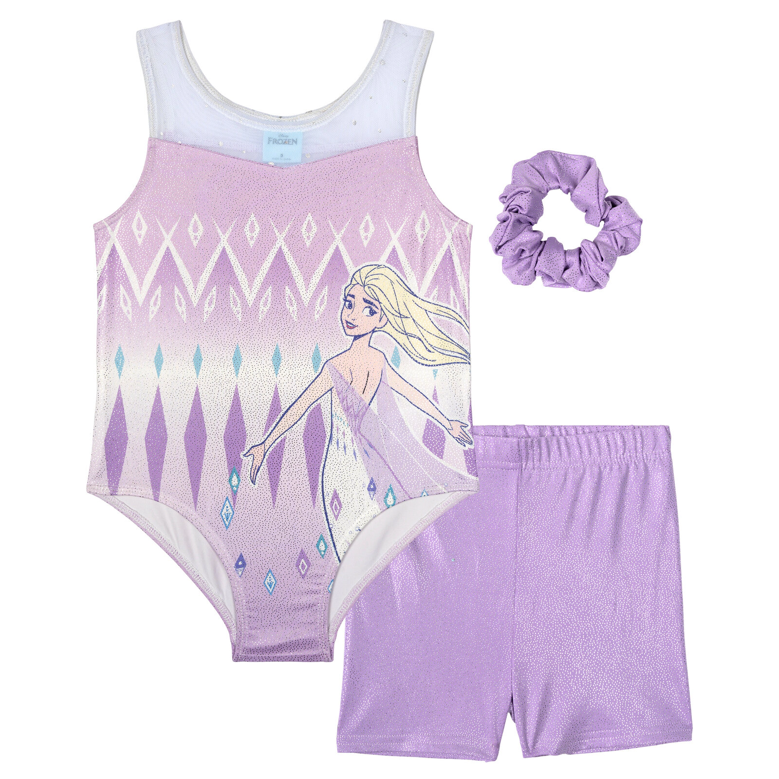 Disney Girls' Gymnastics Leotard and Shorts Set