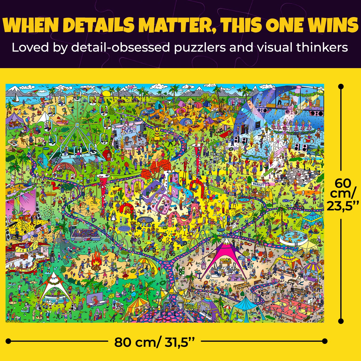 QUOKKA 1000-Piece Jigsaw Puzzles for Adults – Animal Bash, Desert Whirl and Hotel Wildeluxe Premium Box, Extra Fun Challenges