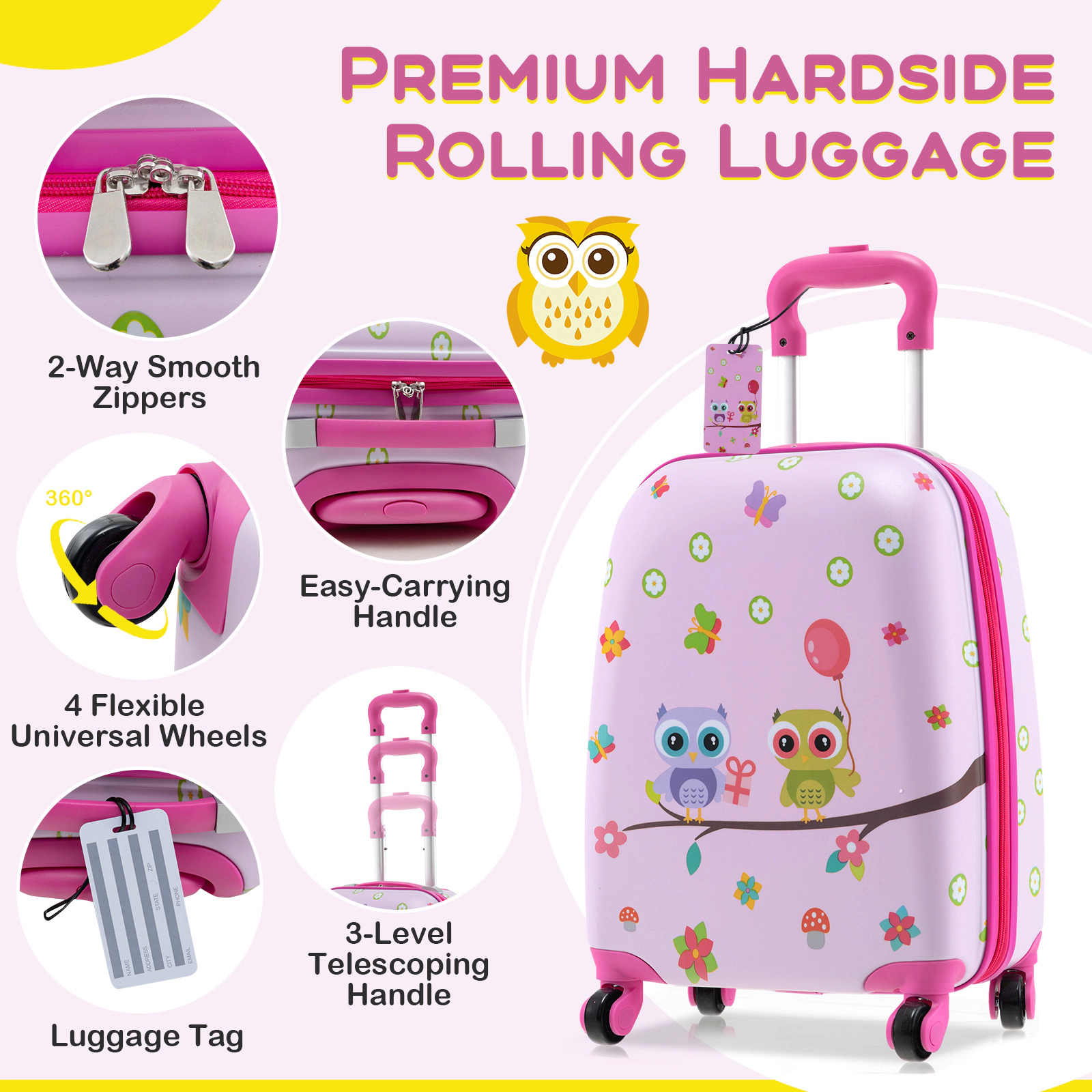 Hivvago Children’s Luggage and Backpack Set