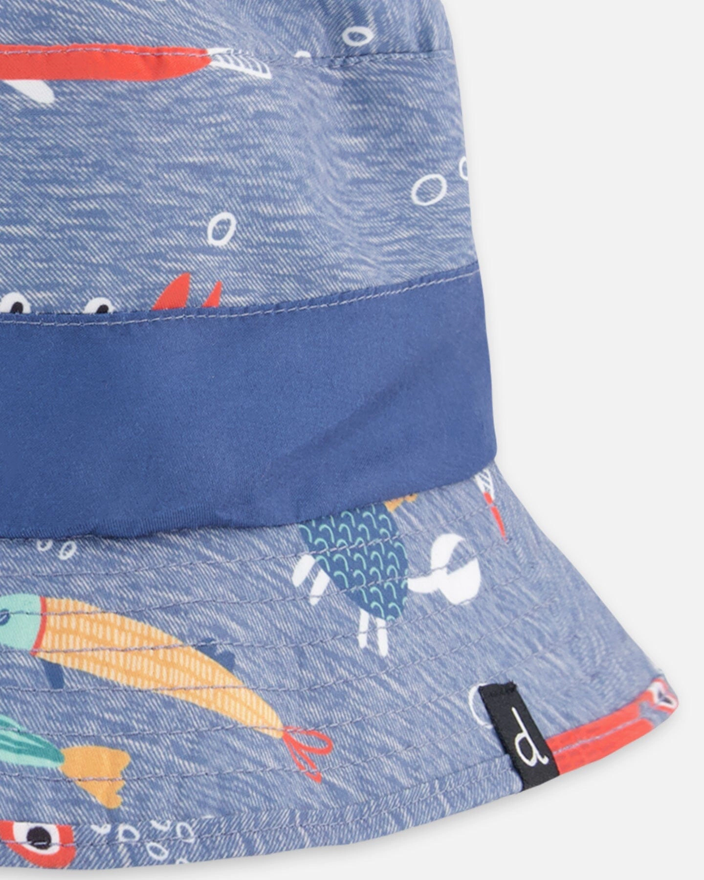 Deux par Boys Recycled Polyester Beach Hat Marine Animal Print