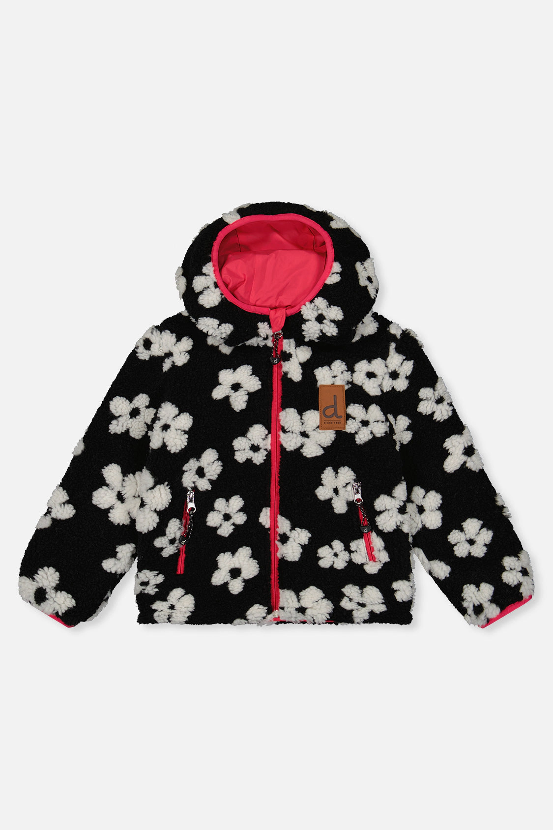 Deux par Girls Floral Print Reversible Mid-Season Jacket