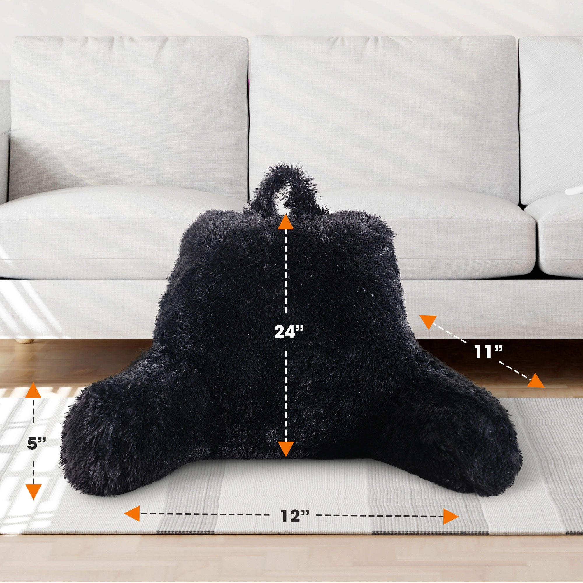 Cheer Collection XL TV Reading and Gaming Pillow with Bolster and Backrest