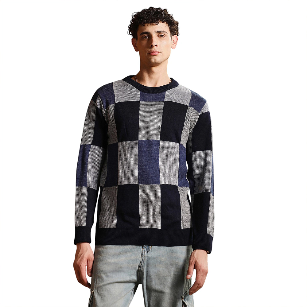 Cahoot Block Check Pullover Sweater