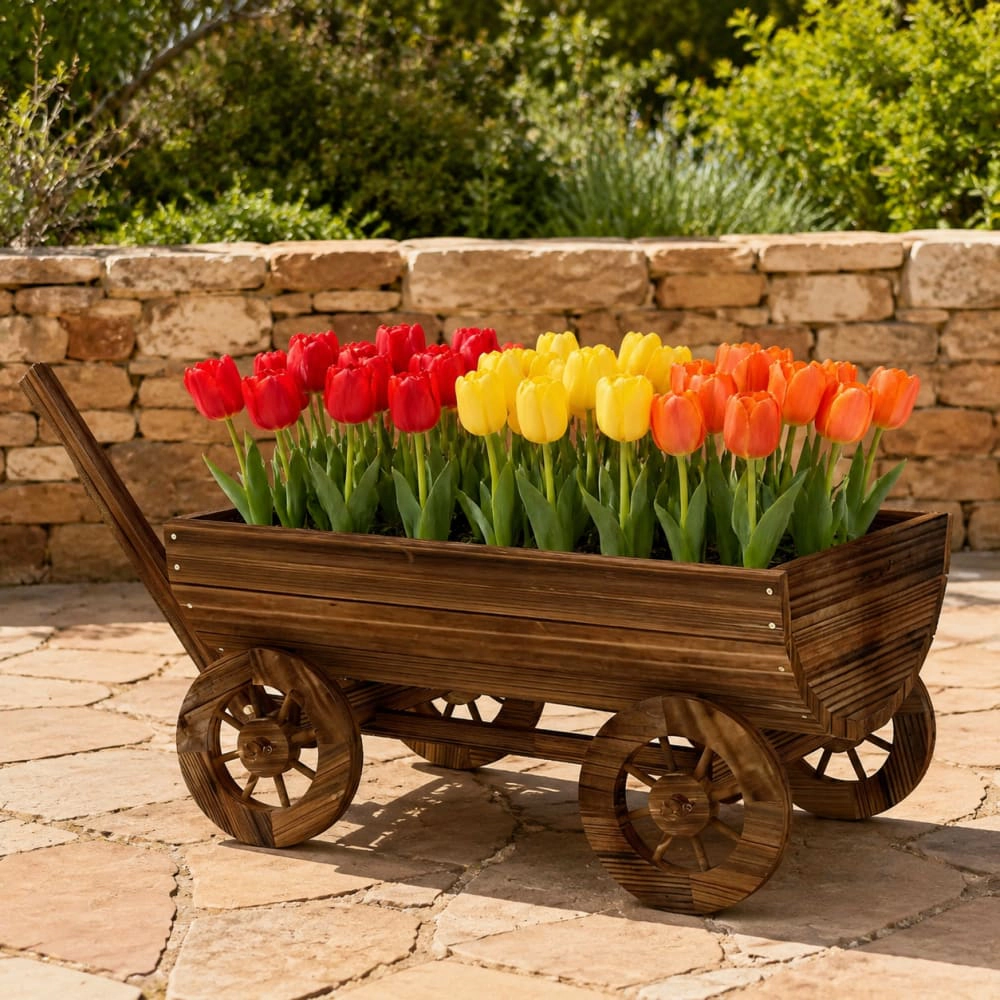 WOW PIONEER Long Rectangular Wooden Planter Box