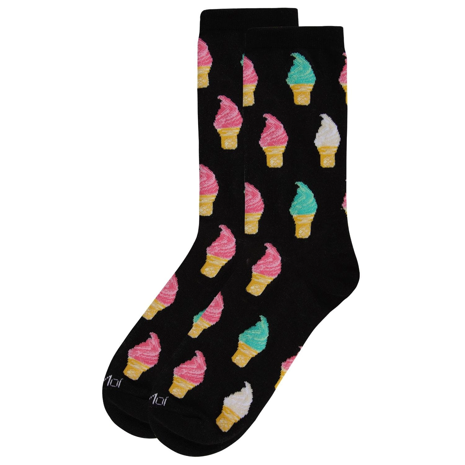 MeMoi Soft Serve Cones Bamboo Blend Crew Socks