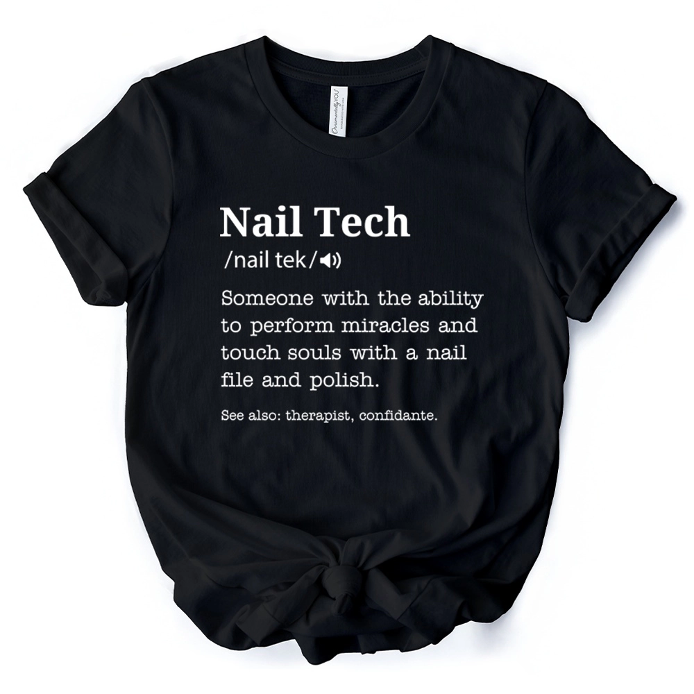 OrnamentallyYou Womens Nail Tech Definition T-Shirt