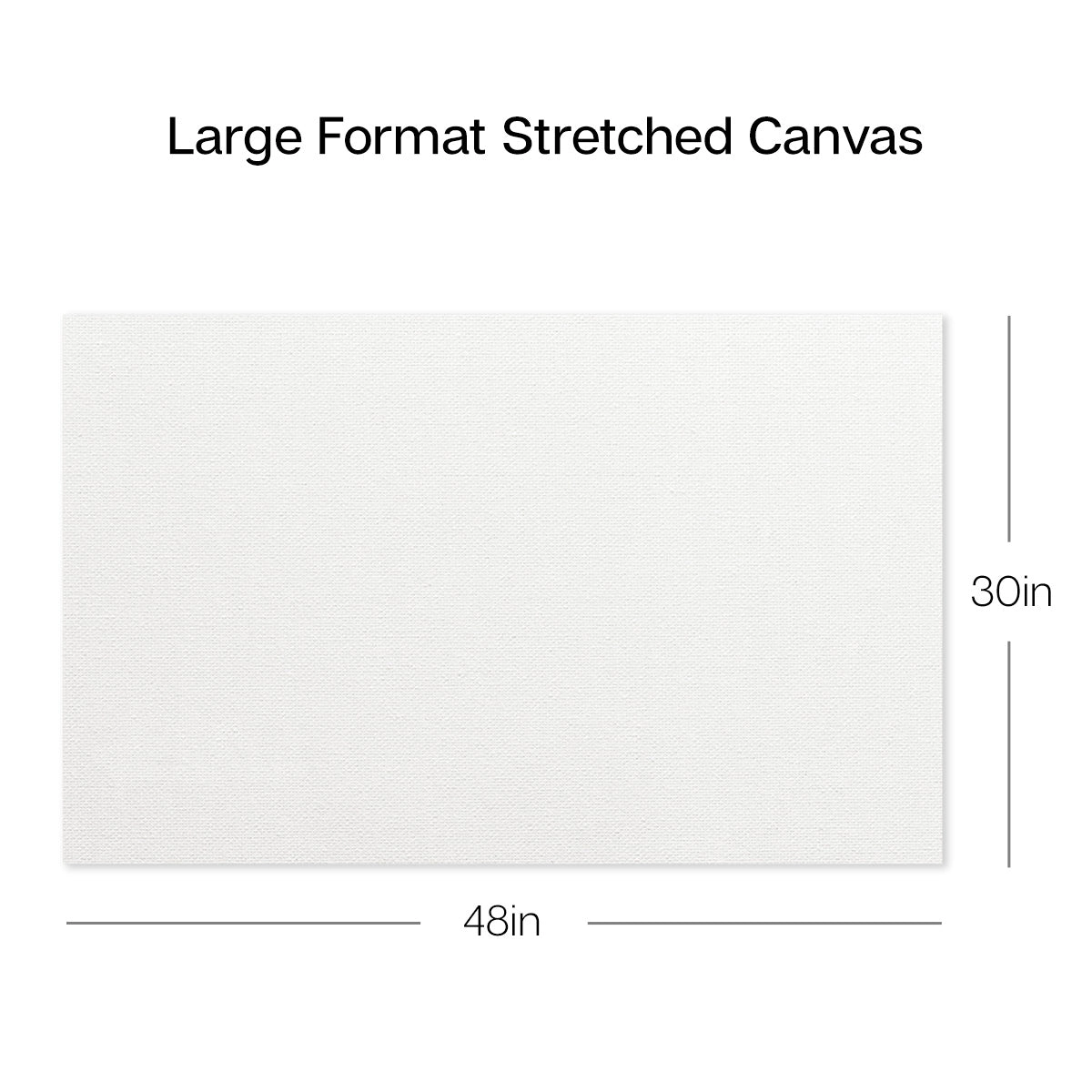 KINGART Stretched Canvas 30" x 48" 2-Pack - 100% Cotton Pre-Primed, Gallery-Style