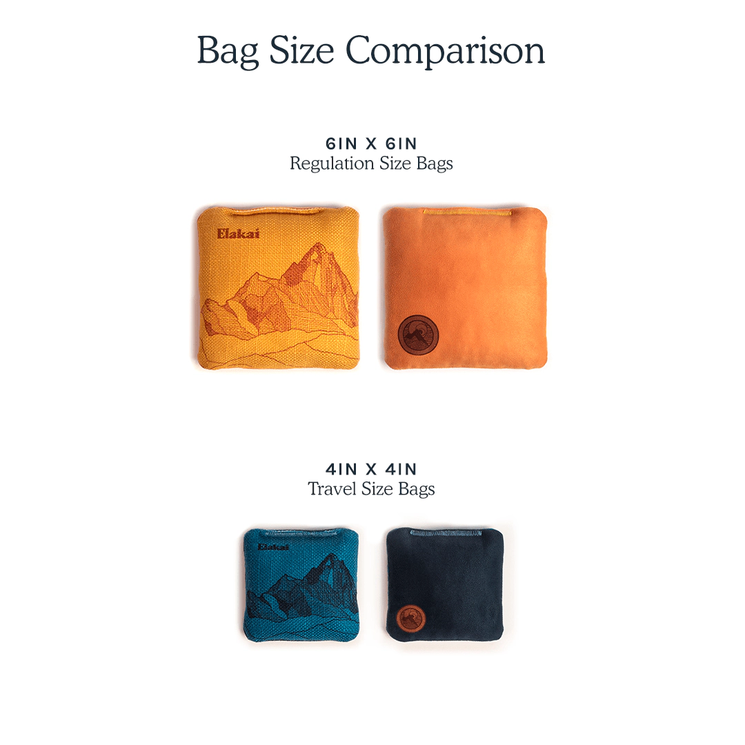 Elakai Travel Mount Durasuede + Turbo Polyglide Pilot Versacraft Cornhole Bags