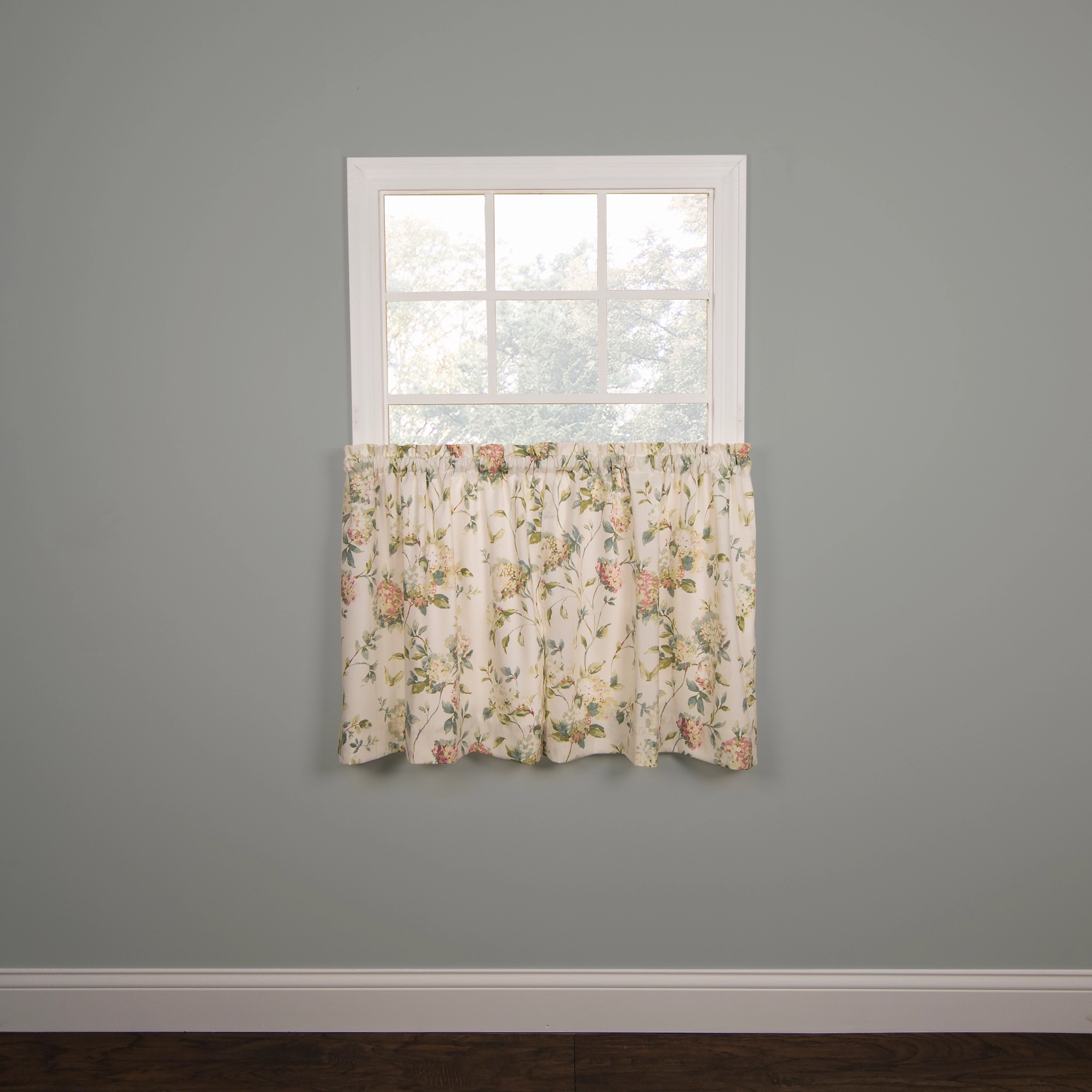 Ellis Curtain Abigail Design Printed Room Darkening Window Rod Pocket Pair Set With 2 Tiers 2 Piece