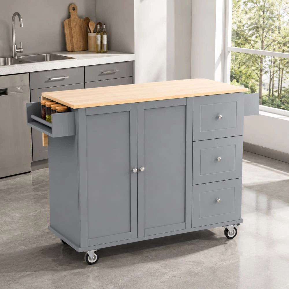 ELEMENT ACE Mobile Kitchen Island Cart With Storage