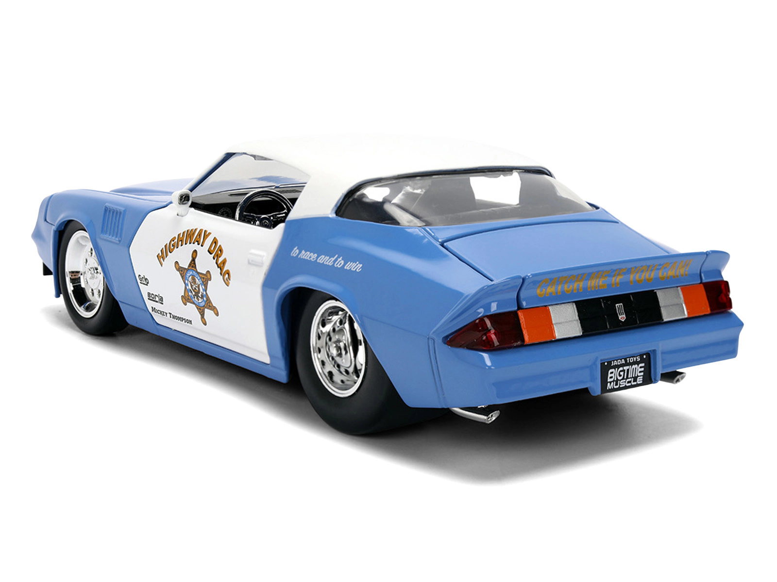 Jada 1979 Chevrolet Camaro Z28 Police "Highway Drag" Blue and White "Bigtime Muscle" Series 1/24 Diecast Model